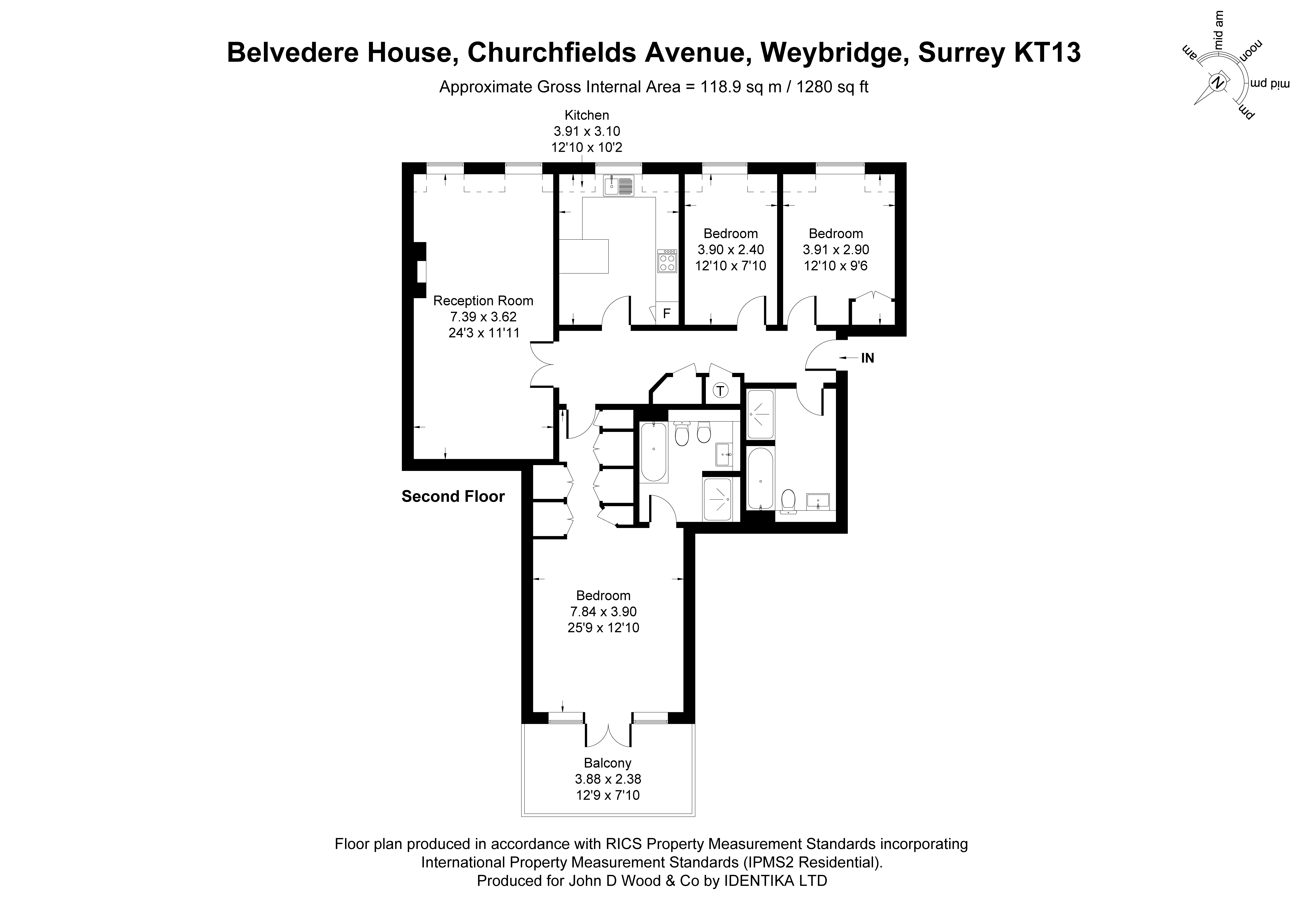 Flat 23, Belvedere House,, Churchfields Avenue, Surrey floorplan