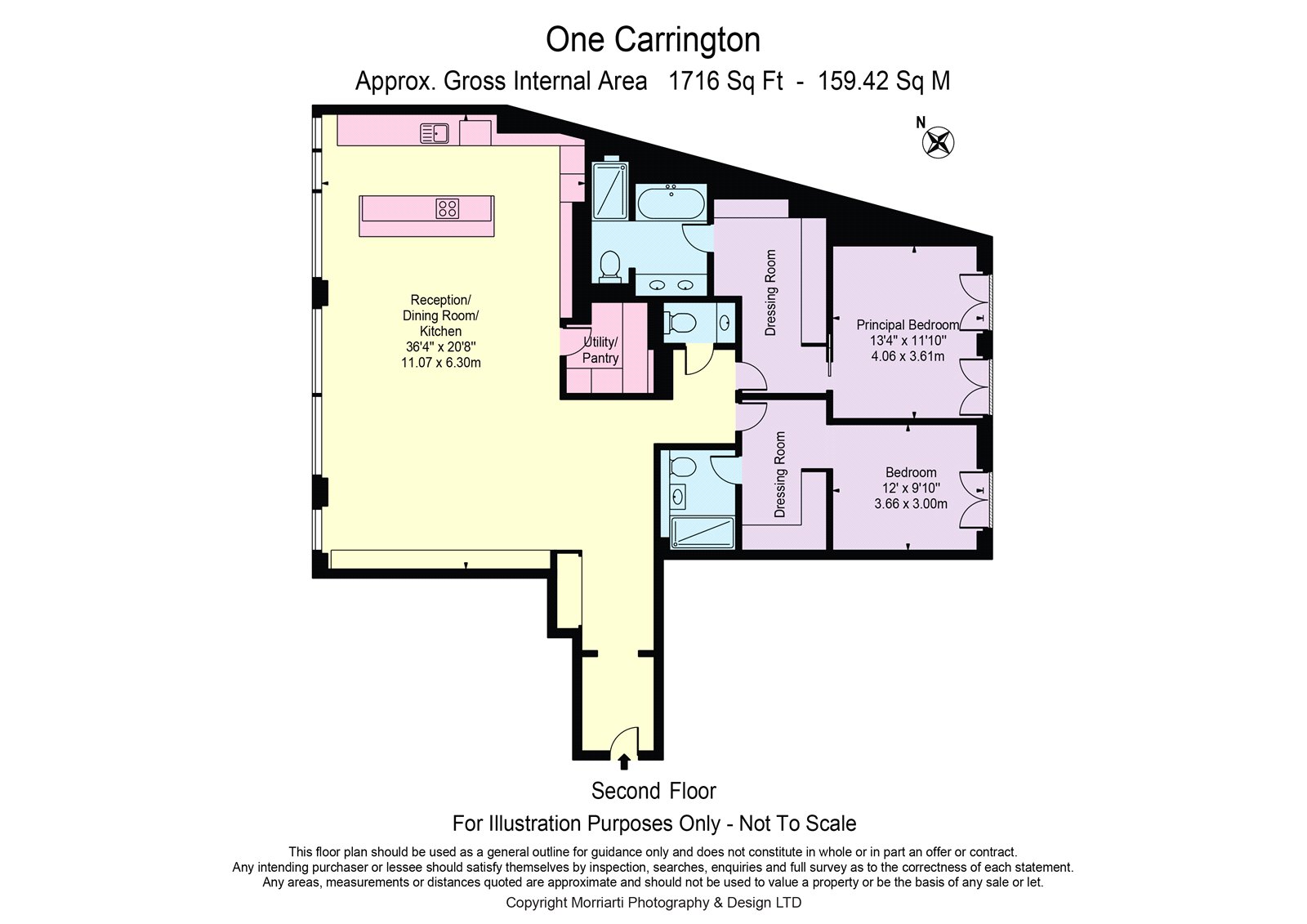 Flat 16, 1, Carrington Street, London floorplan