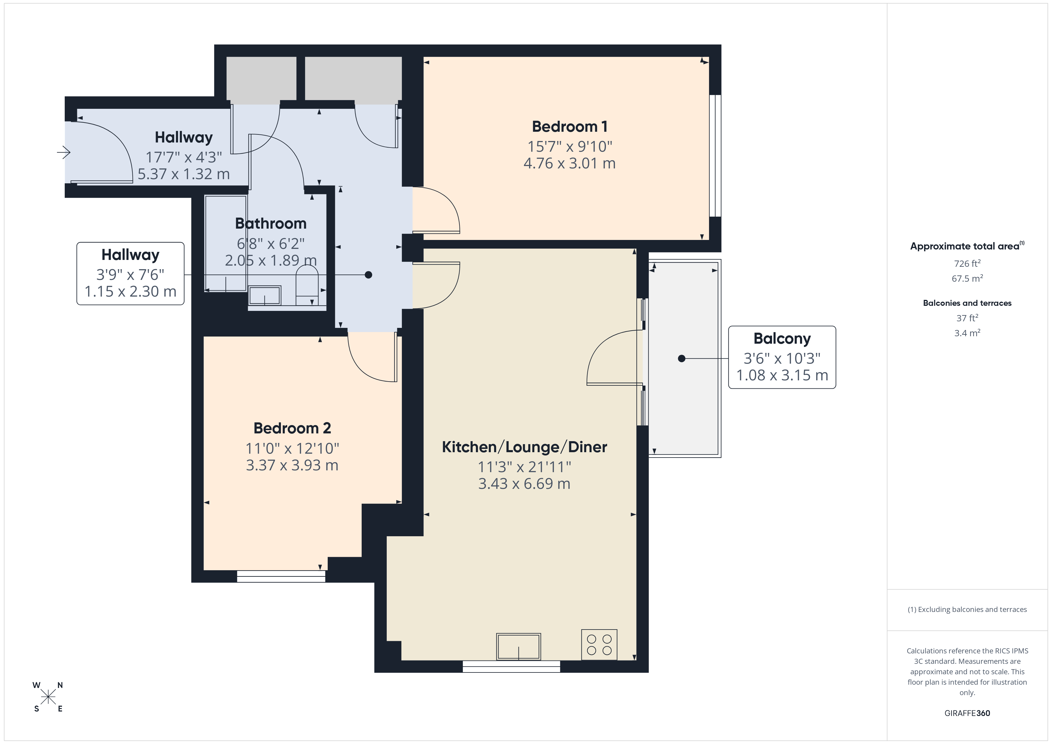 Flat 13, Sopwith House,, Elmwood Avenue, Feltham floorplan