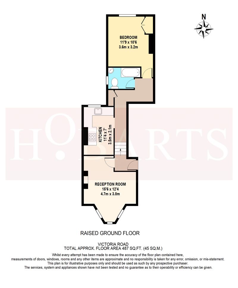 84, Victoria Road, Alexandra Park, London floorplan