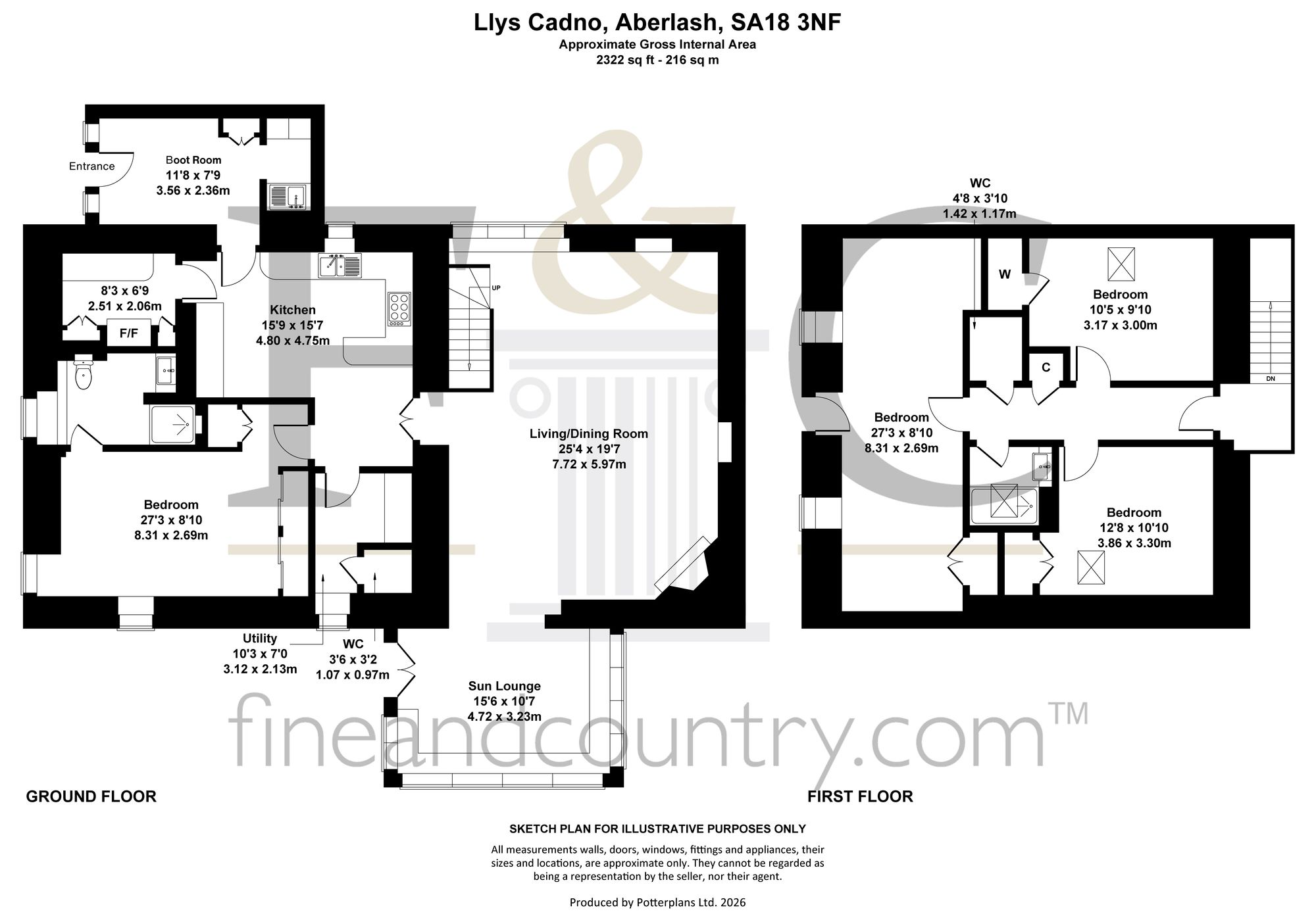 Llyscadno, Ammanford floorplan