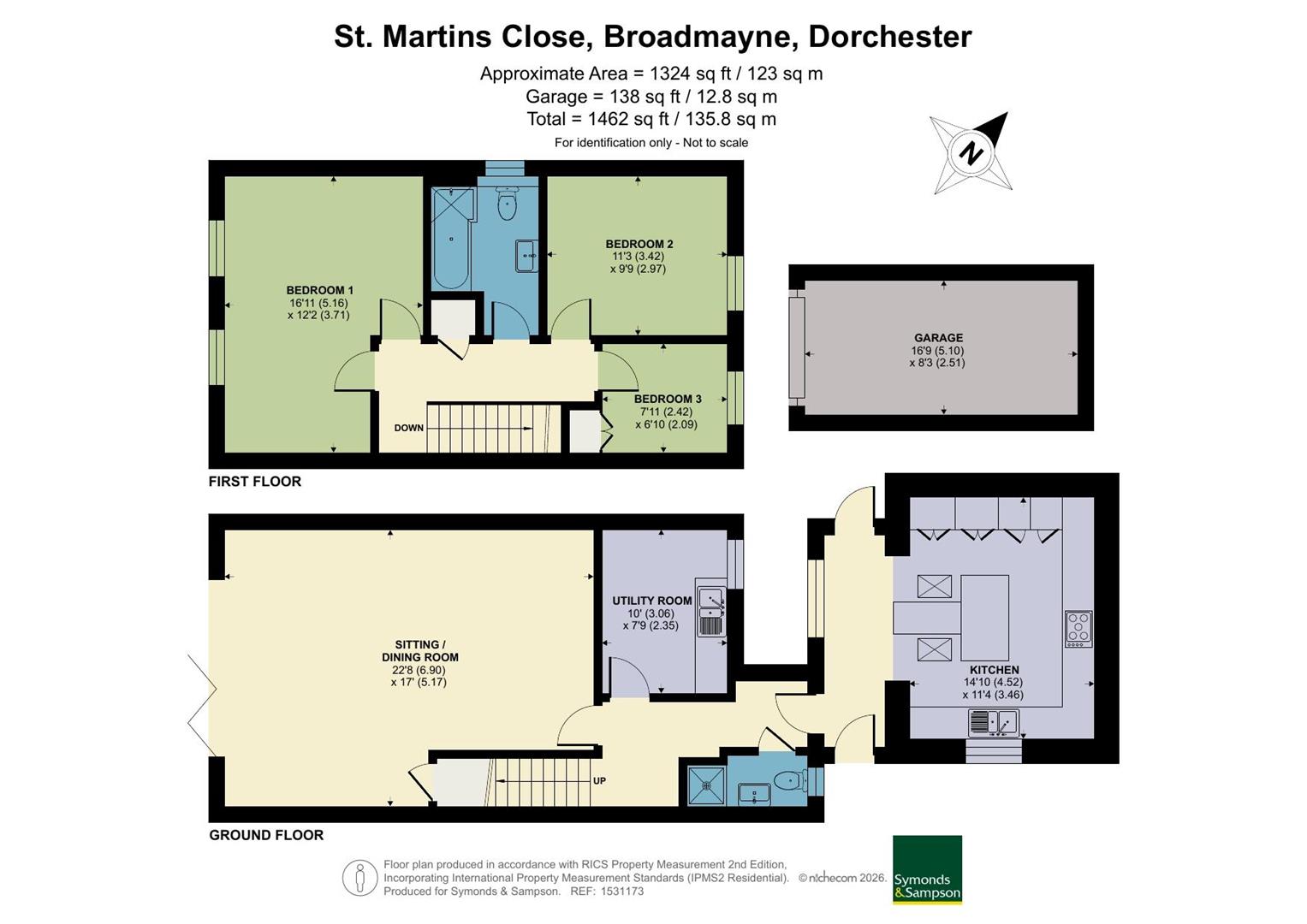 St. Martins Close, Dorchester floorplan