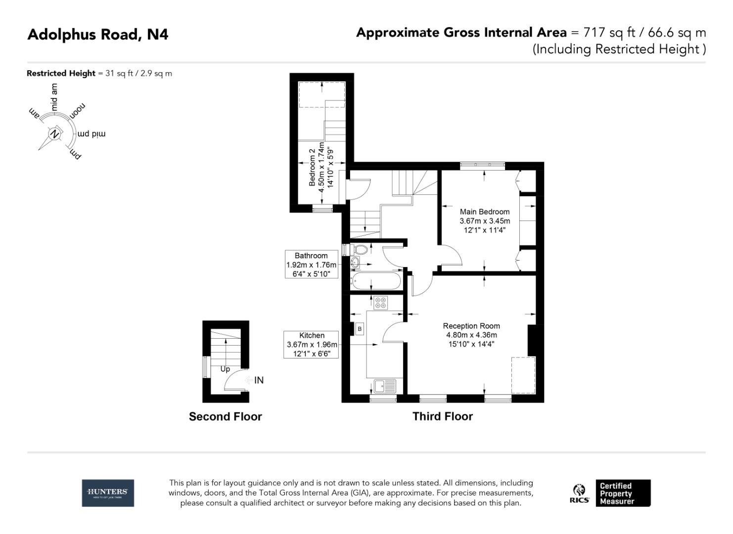 Flat D, 8, Adolphus Road, London floorplan