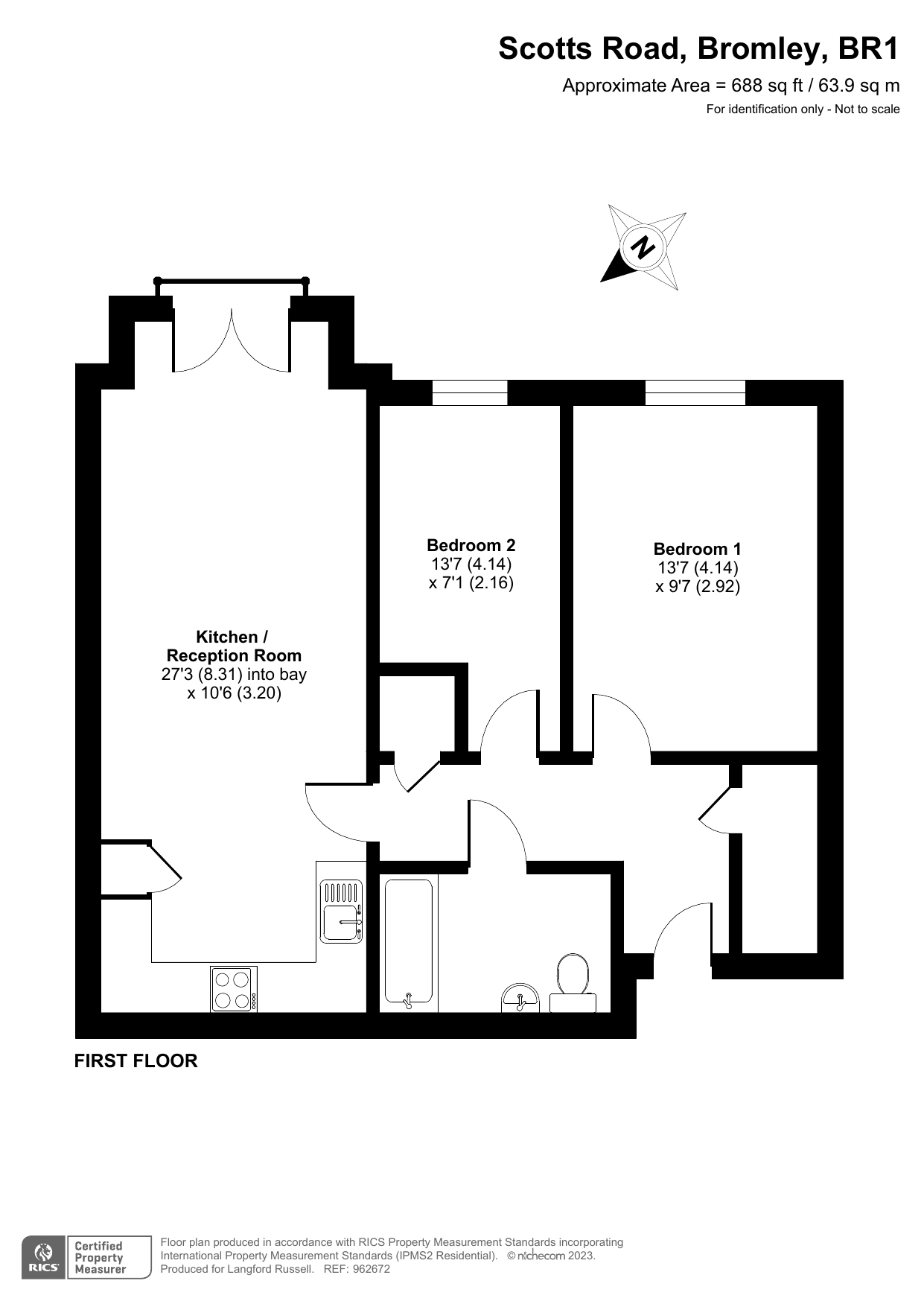 Flat 3, 34, Scotts Road, Bromley floorplan