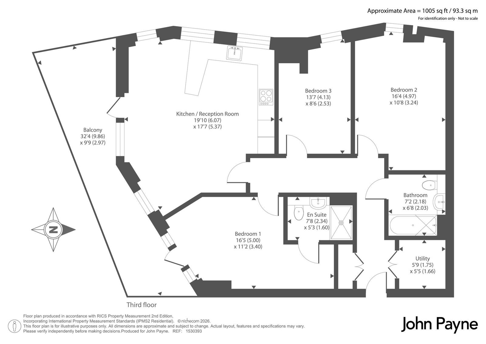 13 Poldo House, 24, Cable Walk, Greenwich floorplan