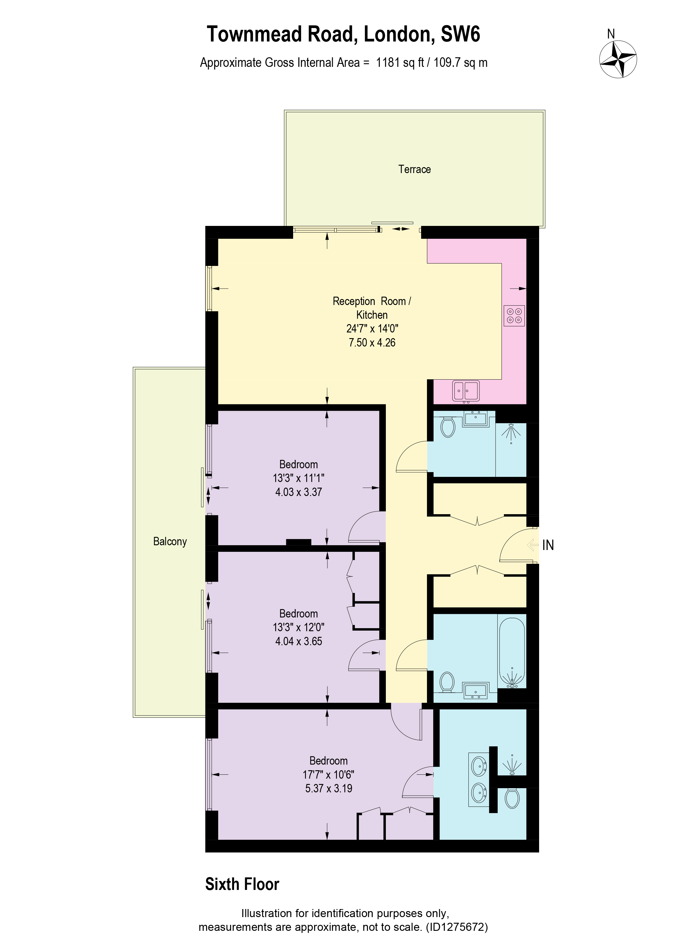 1, Potters Road, London floorplan