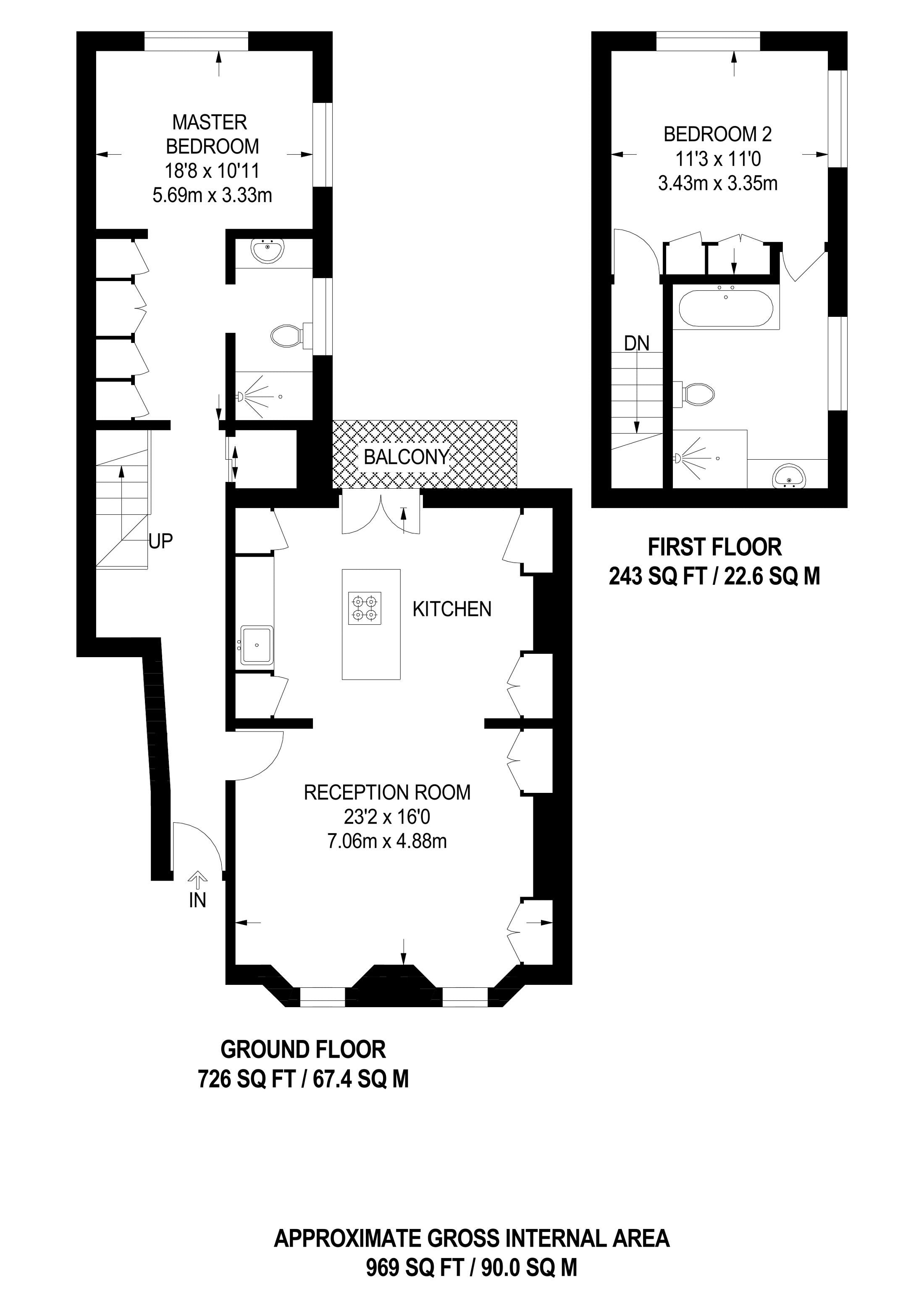 2 Bedrooms Flat to rent in Rhondda Grove, Mile End, London E3