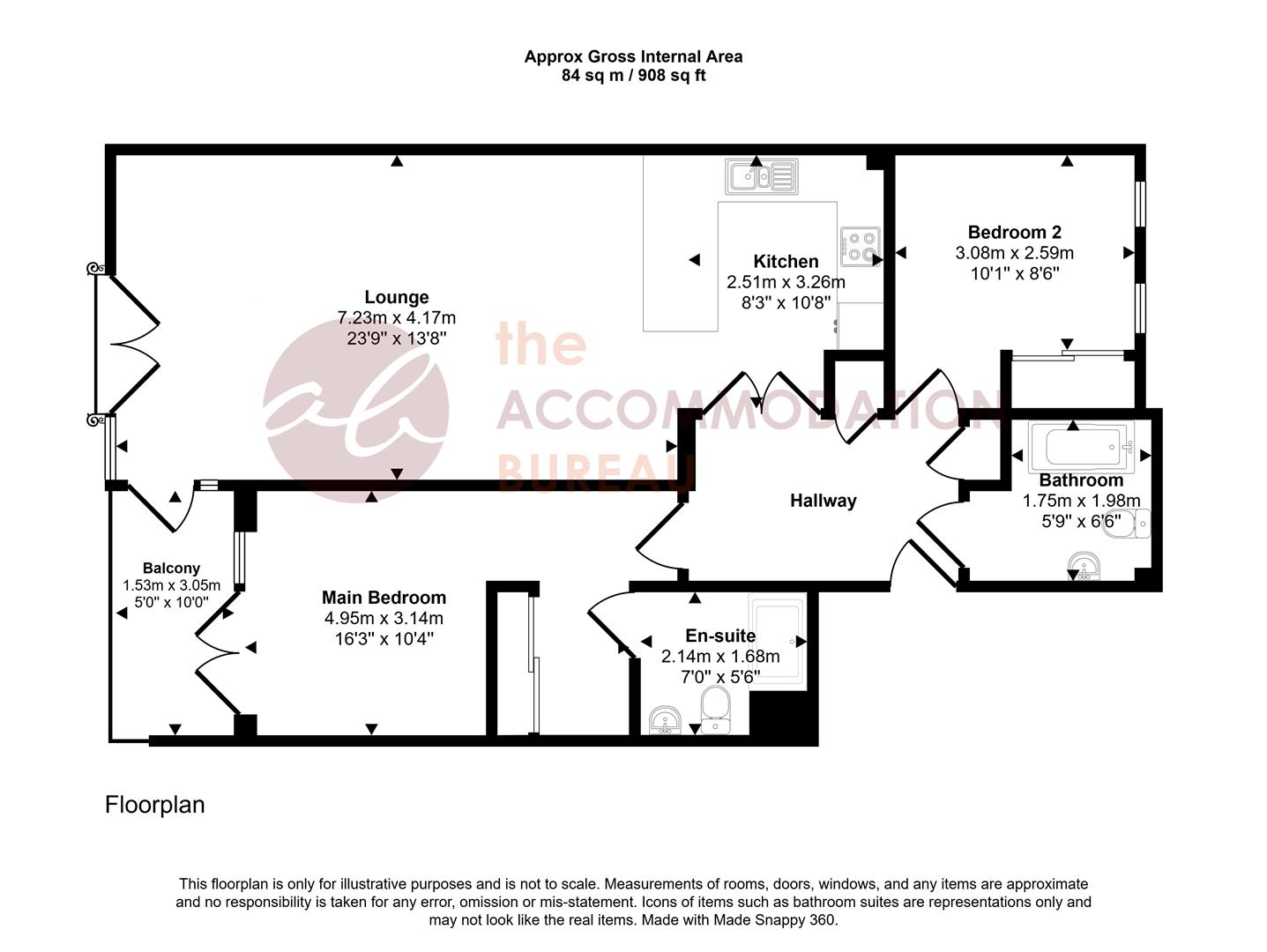 5 Tides Reach Apartments, Egloshayle Road, Wadebridge floorplan