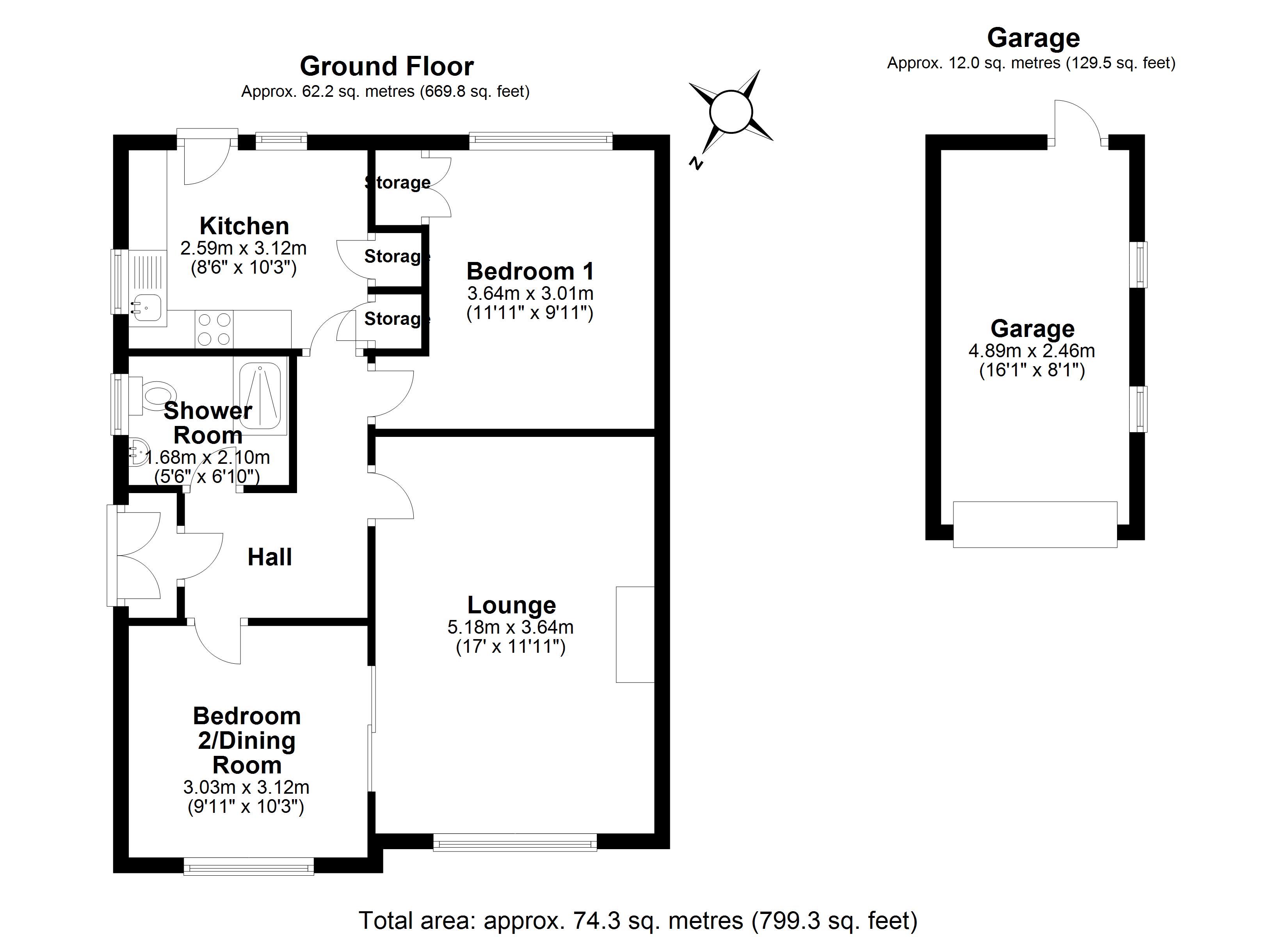 2 Bedrooms Semi-detached bungalow for sale in Rozel Crescent, Great Sankey, Warrington WA5