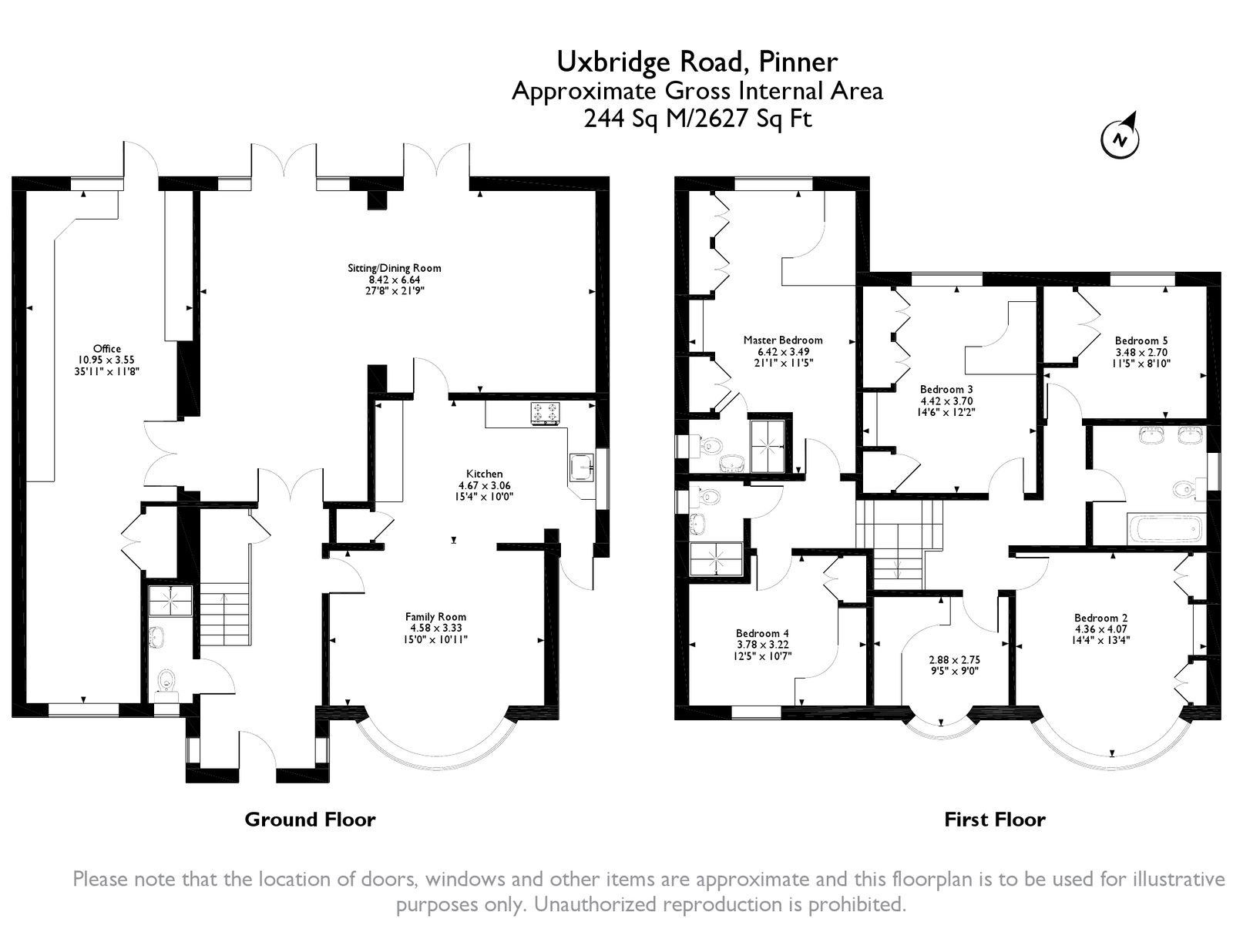 498, Uxbridge Road, Pinner floorplan