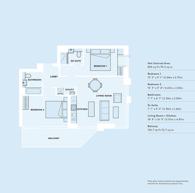 1, Flat 99, Pilot Walk, London floorplan