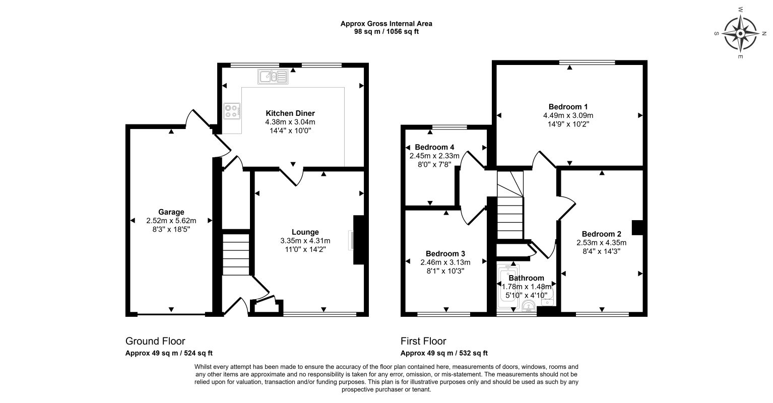 45, Taylor Lane, Manchester floorplan