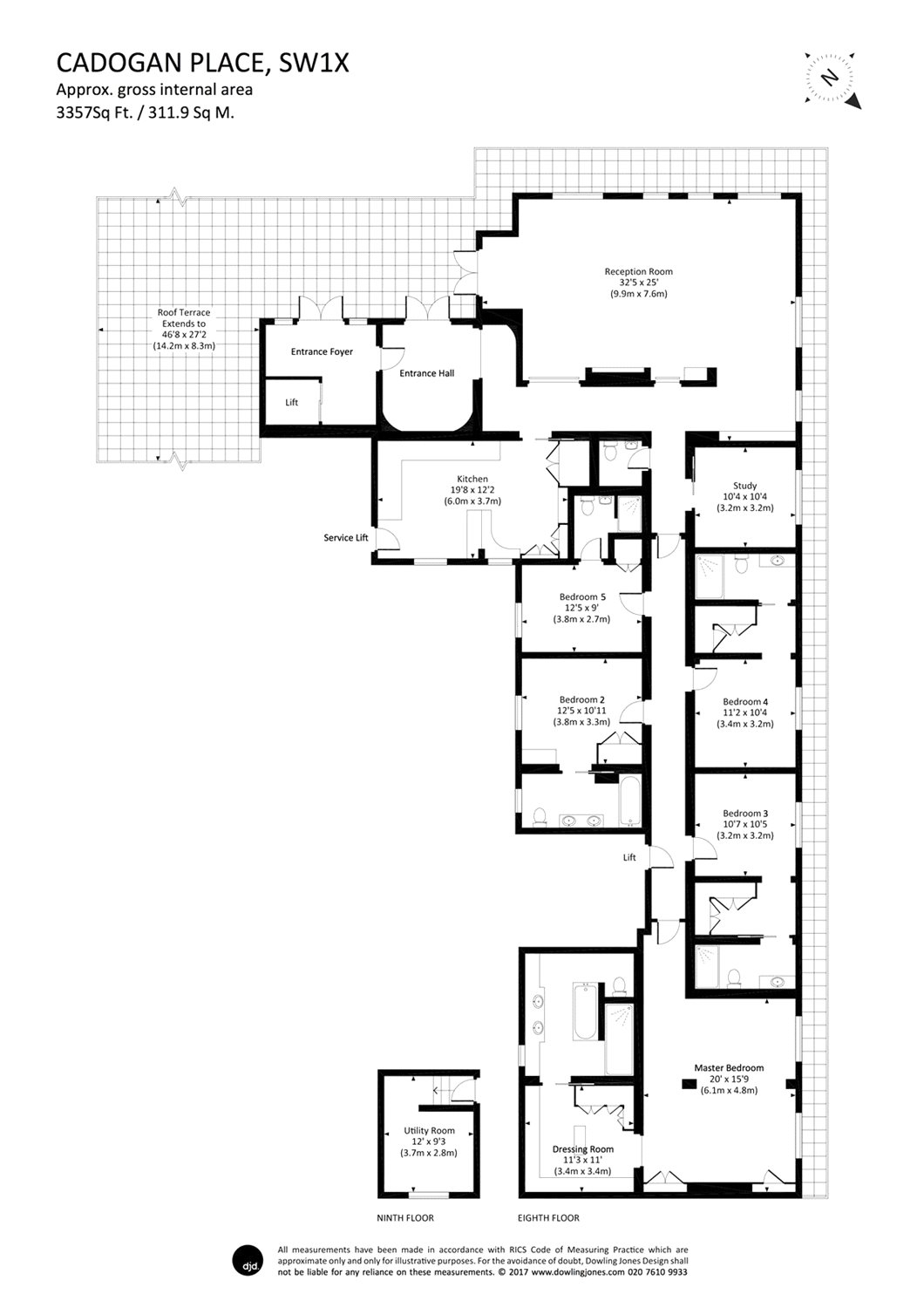 5 Bedrooms Flat to rent in Lowndes Lodge, 13-16 Cadogan Place, Knightsbridge SW1X