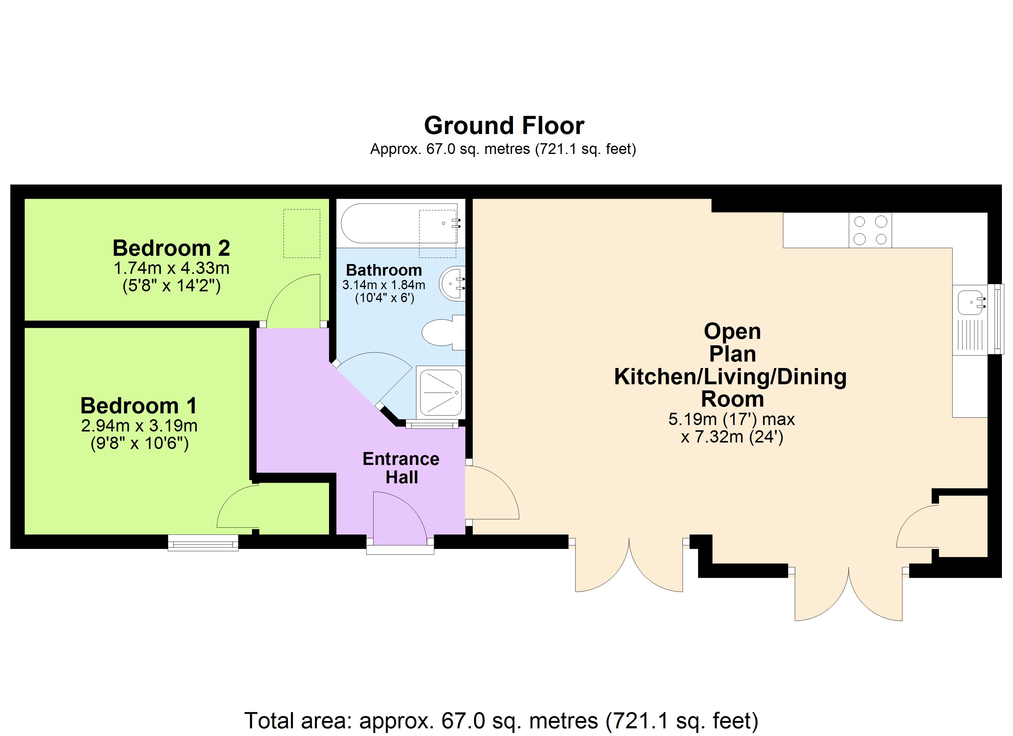 Acorn Barn, Bude floorplan