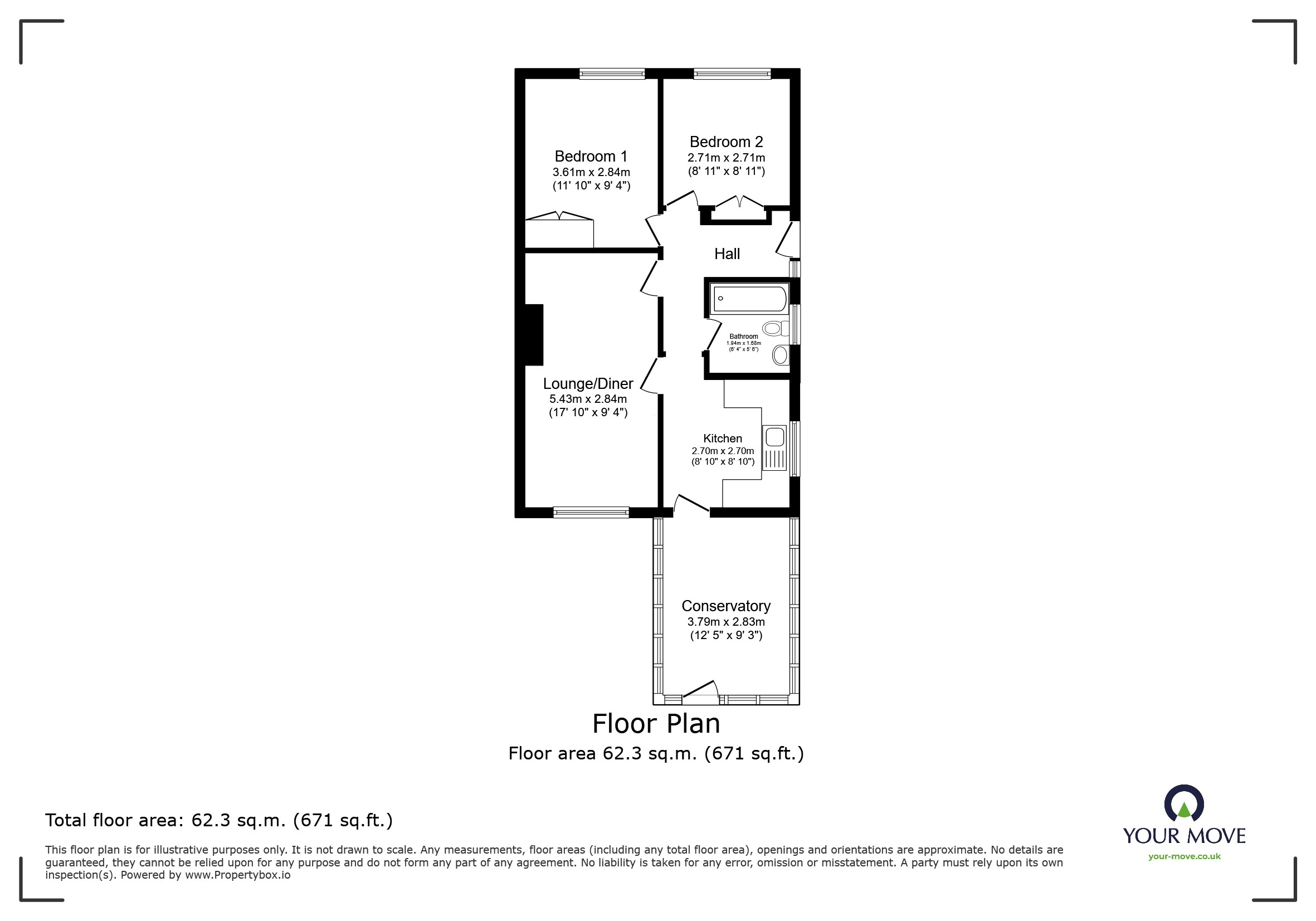 43, Highfield Road, Kent floorplan