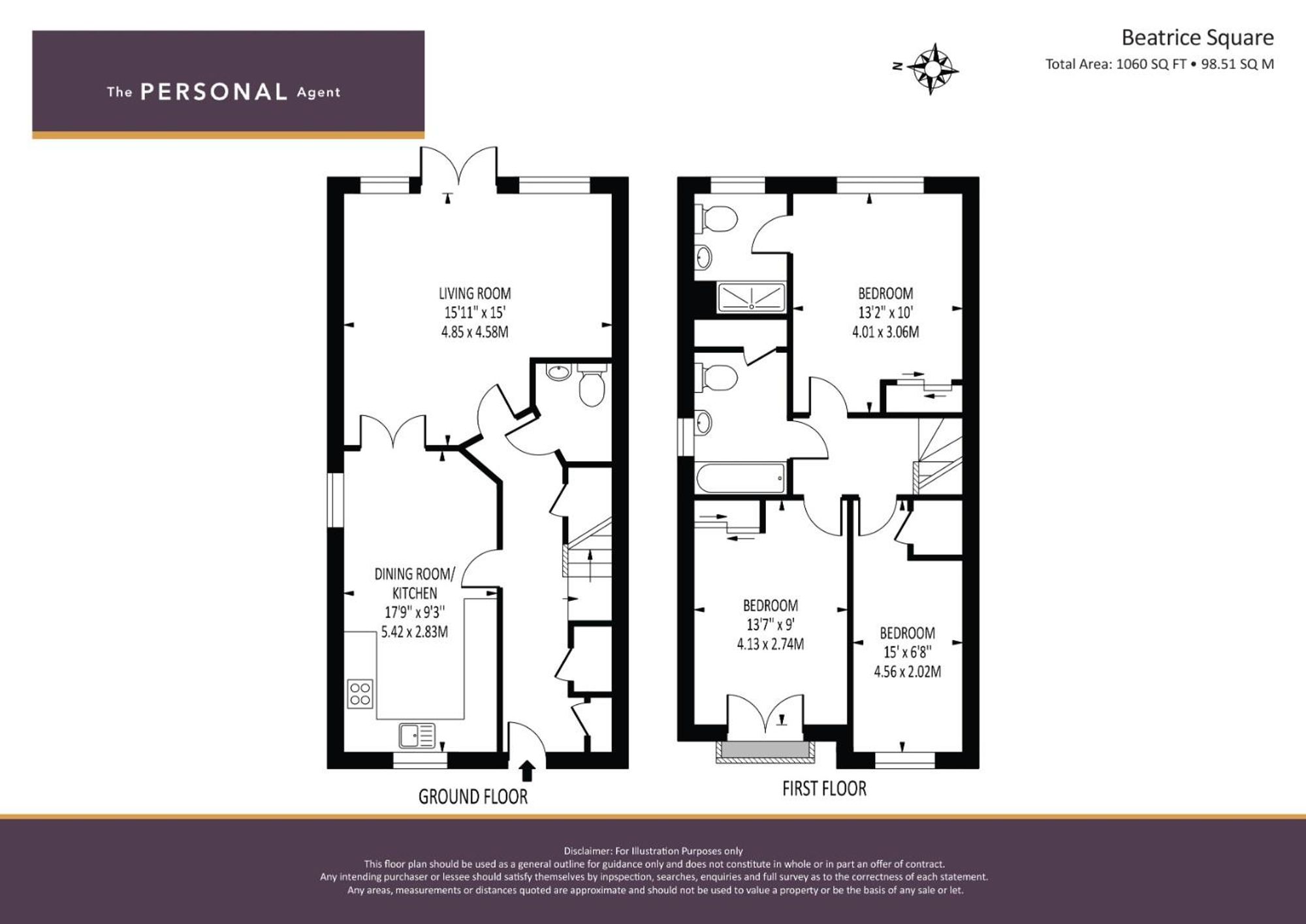 36 Beatrice Square, Tadworth floorplan