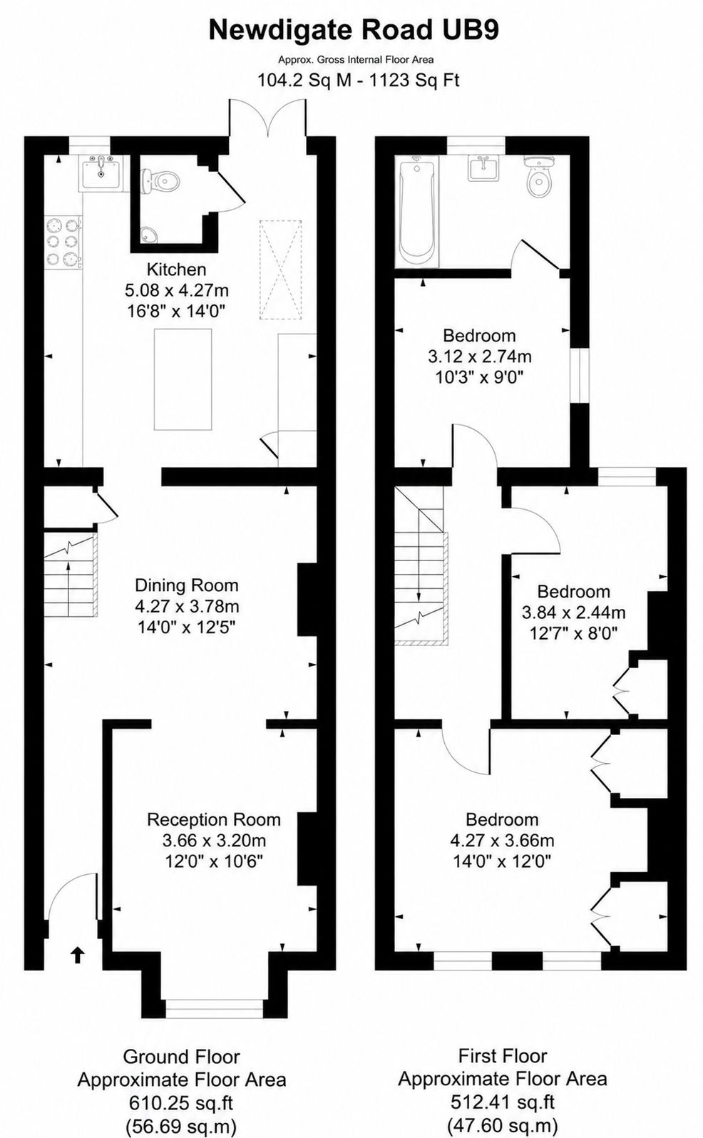 39, Newdigate Road, Uxbridge floorplan