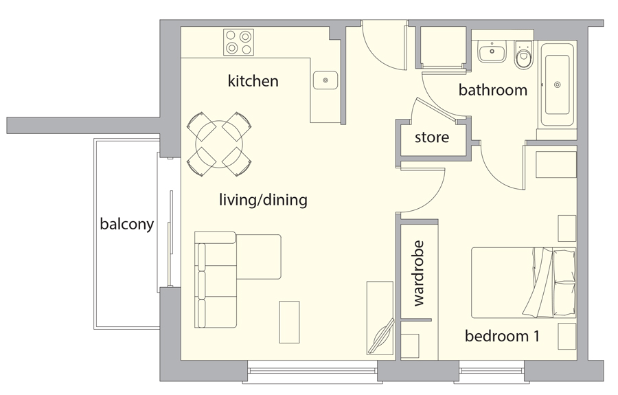 Stoneywood Brae, Dyce, Aberdeen AB21, 1 bedroom flat to rent 61905139