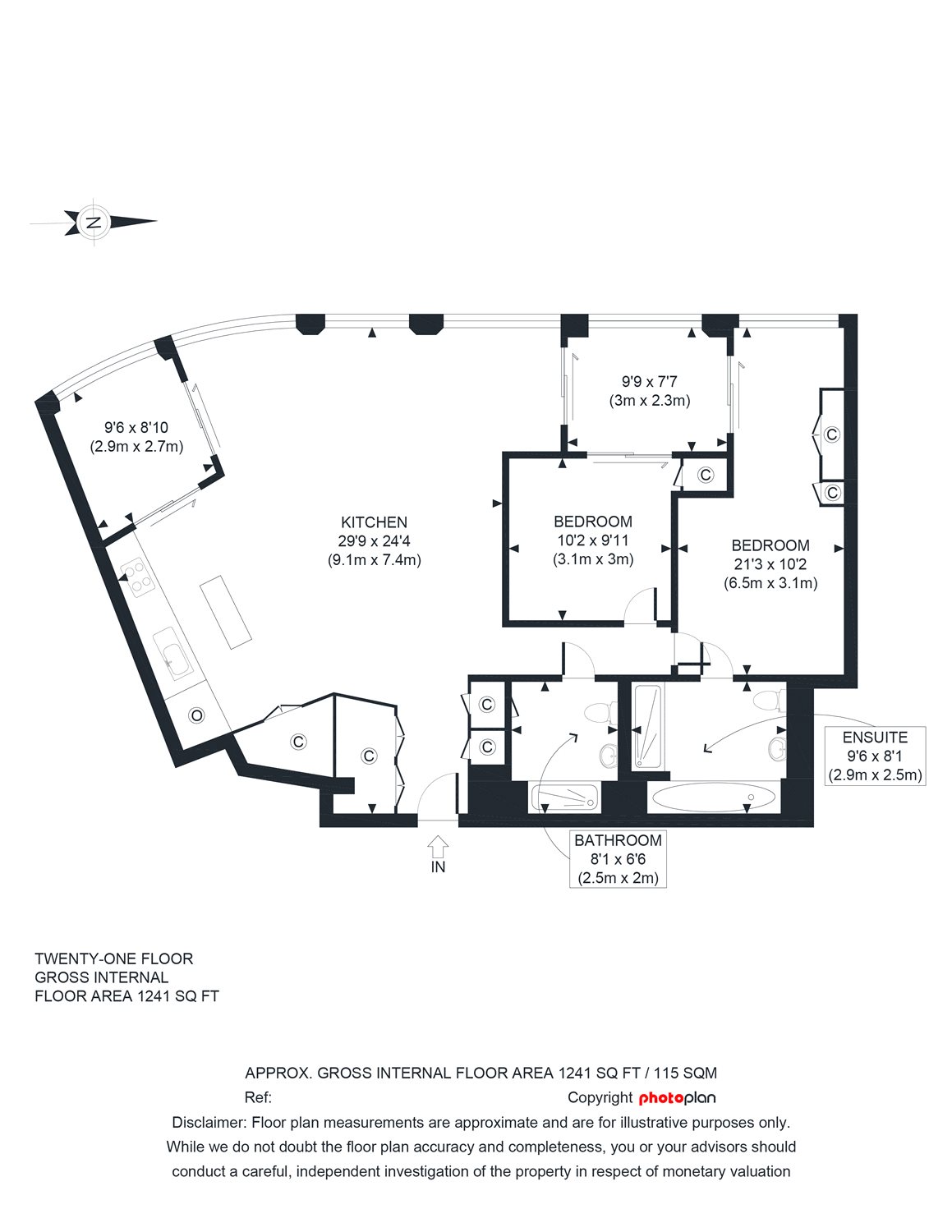 3 Bedrooms Flat to rent in Upper Ground, London SE1