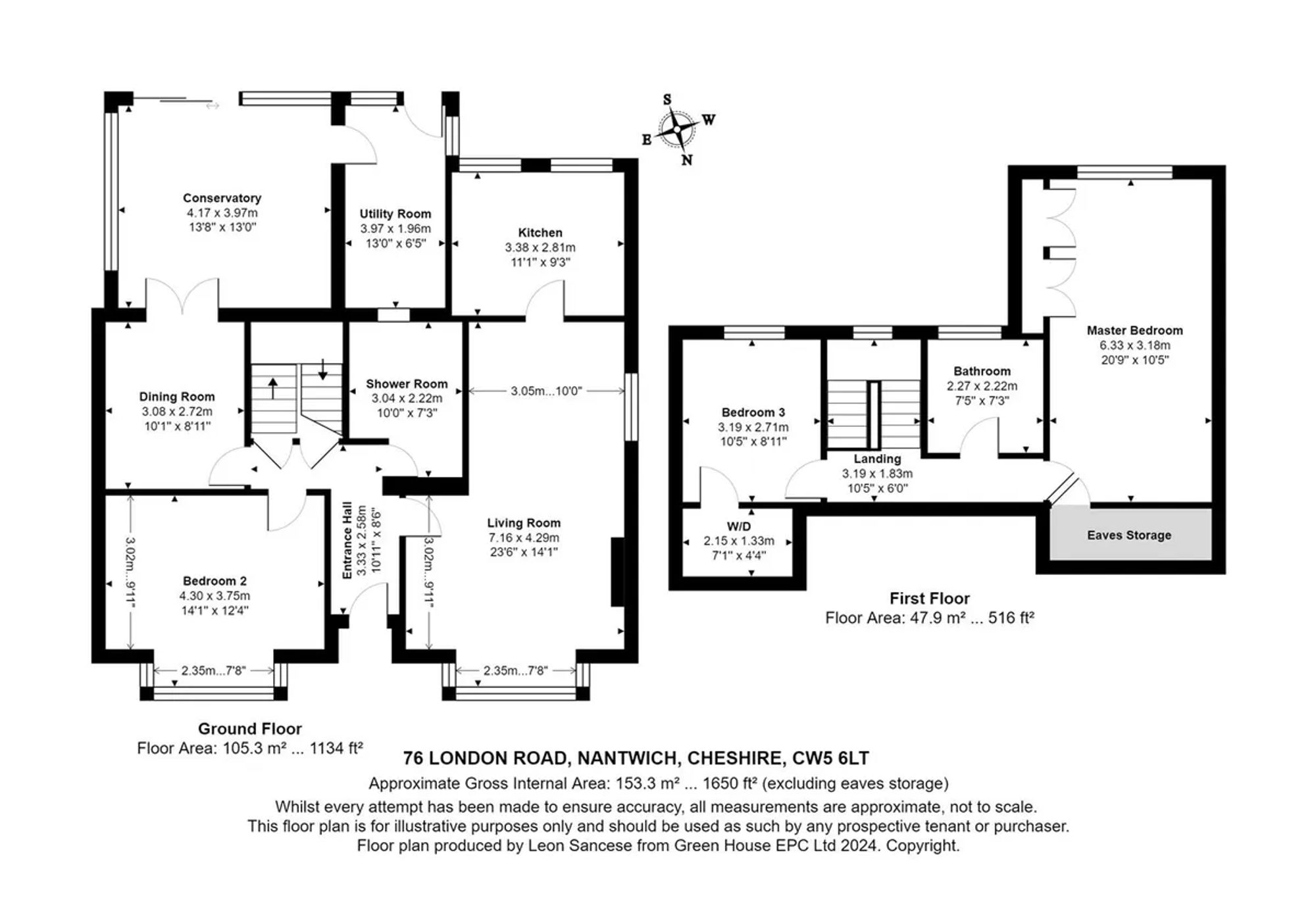 76 London Road, Nantwich floorplan
