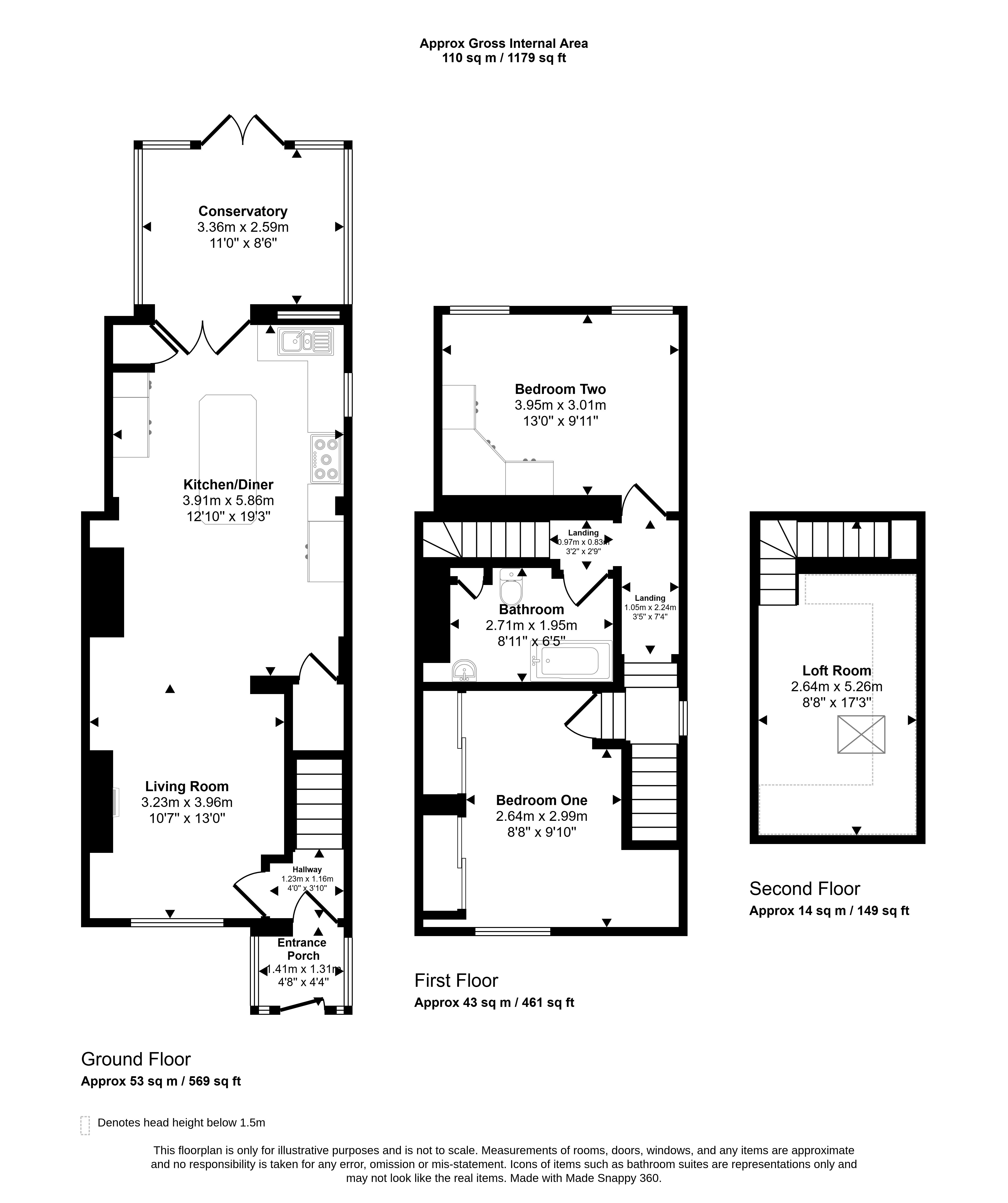 Laburnum Terrace, Rhydyfelin Pontypridd floorplan