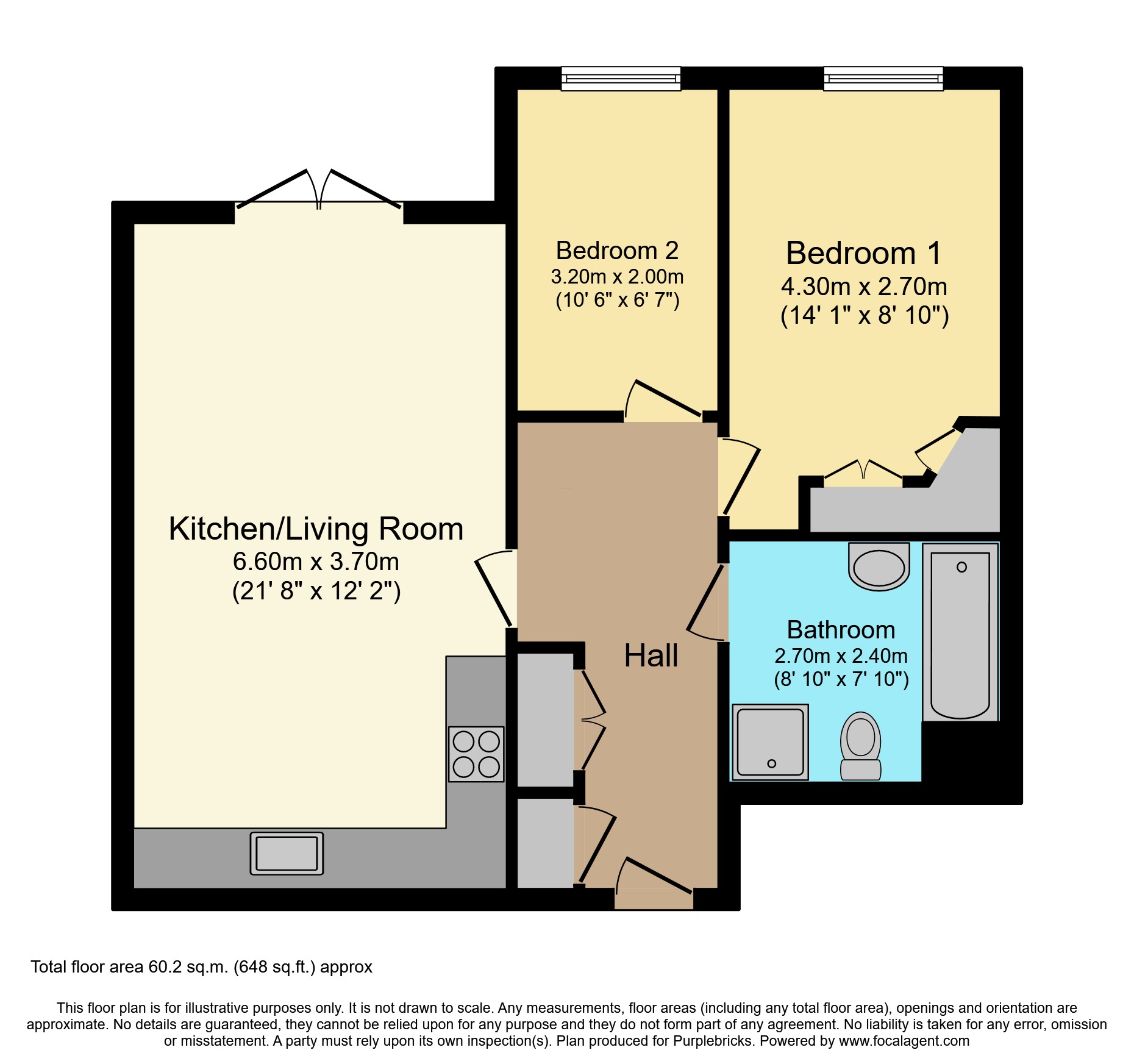 Flat 10/Hamilton Court, 120 Long Road, Canvey Island floorplan