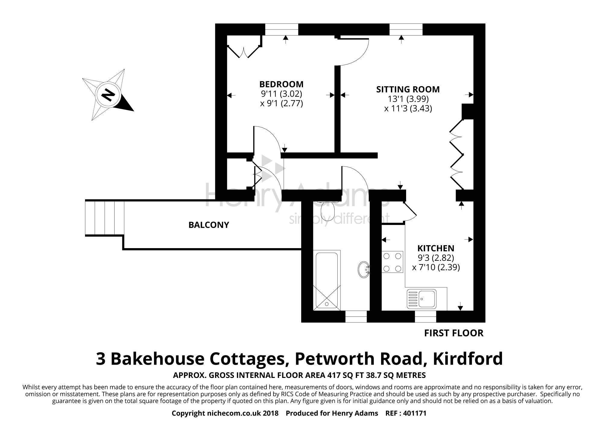 1 Bedrooms Flat for sale in Bakehouse Cottages, Kirdford, Billingshurst RH14