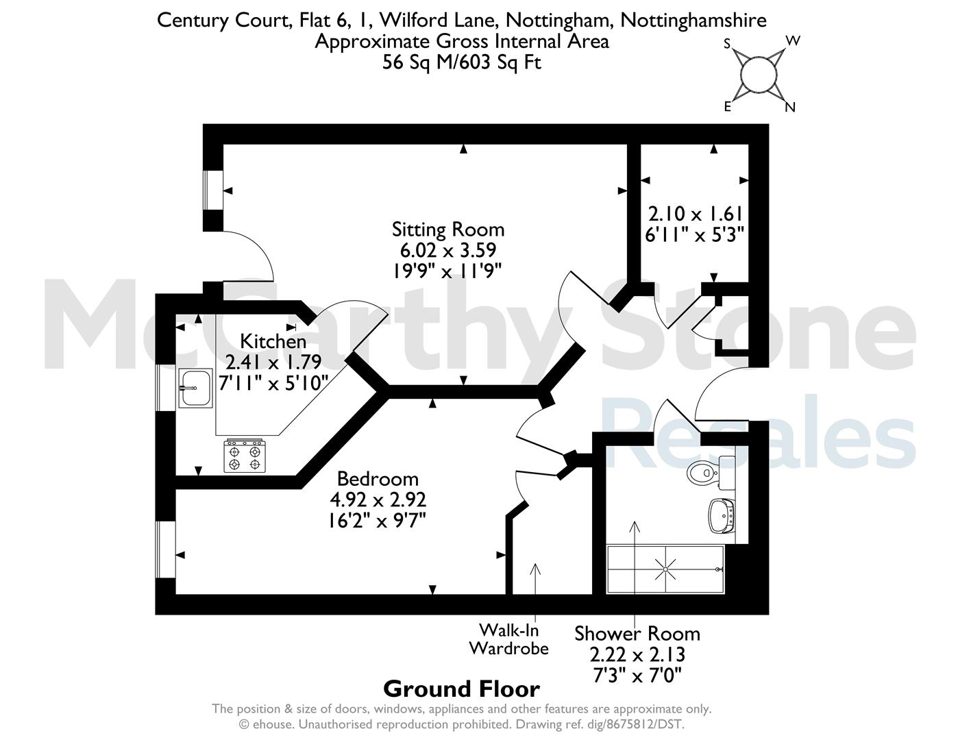 Flat 6, Century Court, Nottingham floorplan