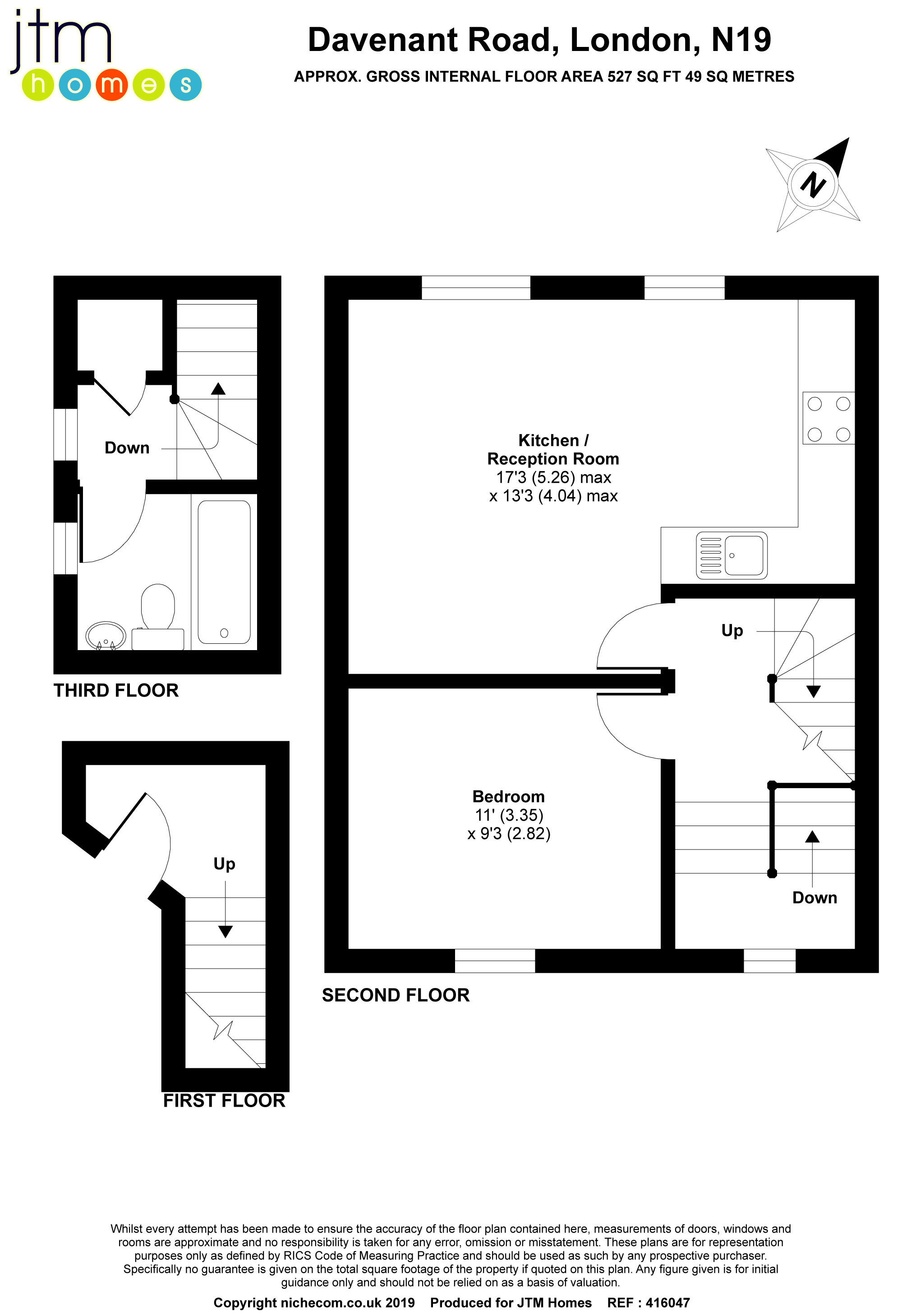 1 Bedrooms Flat to rent in Davenant Road, London N19