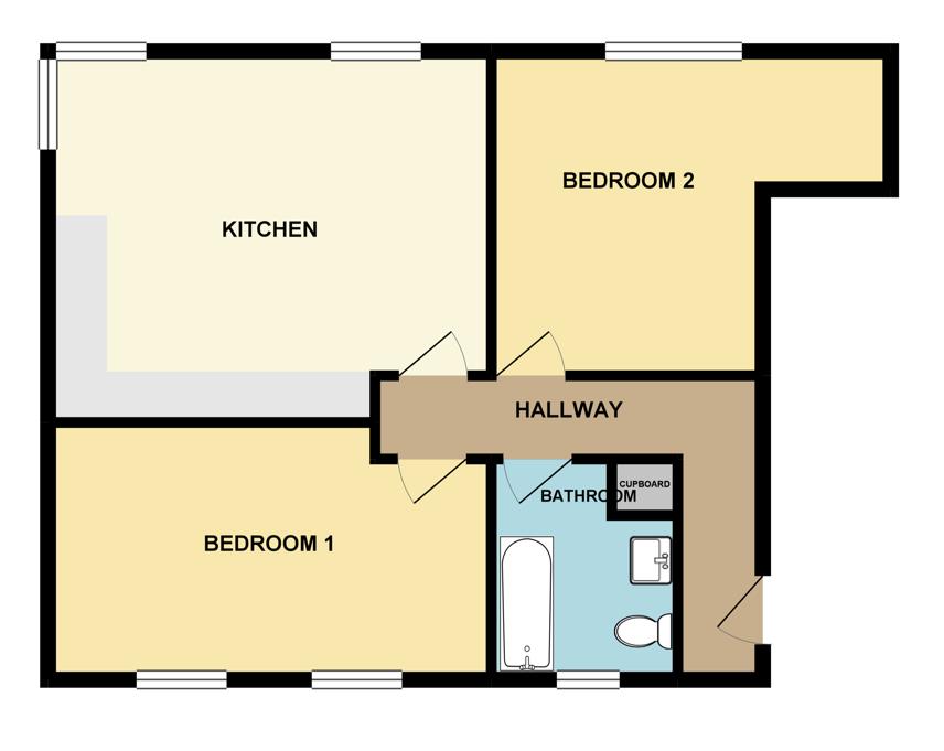 Apartment, 2, Broadway House, Hornsea floorplan