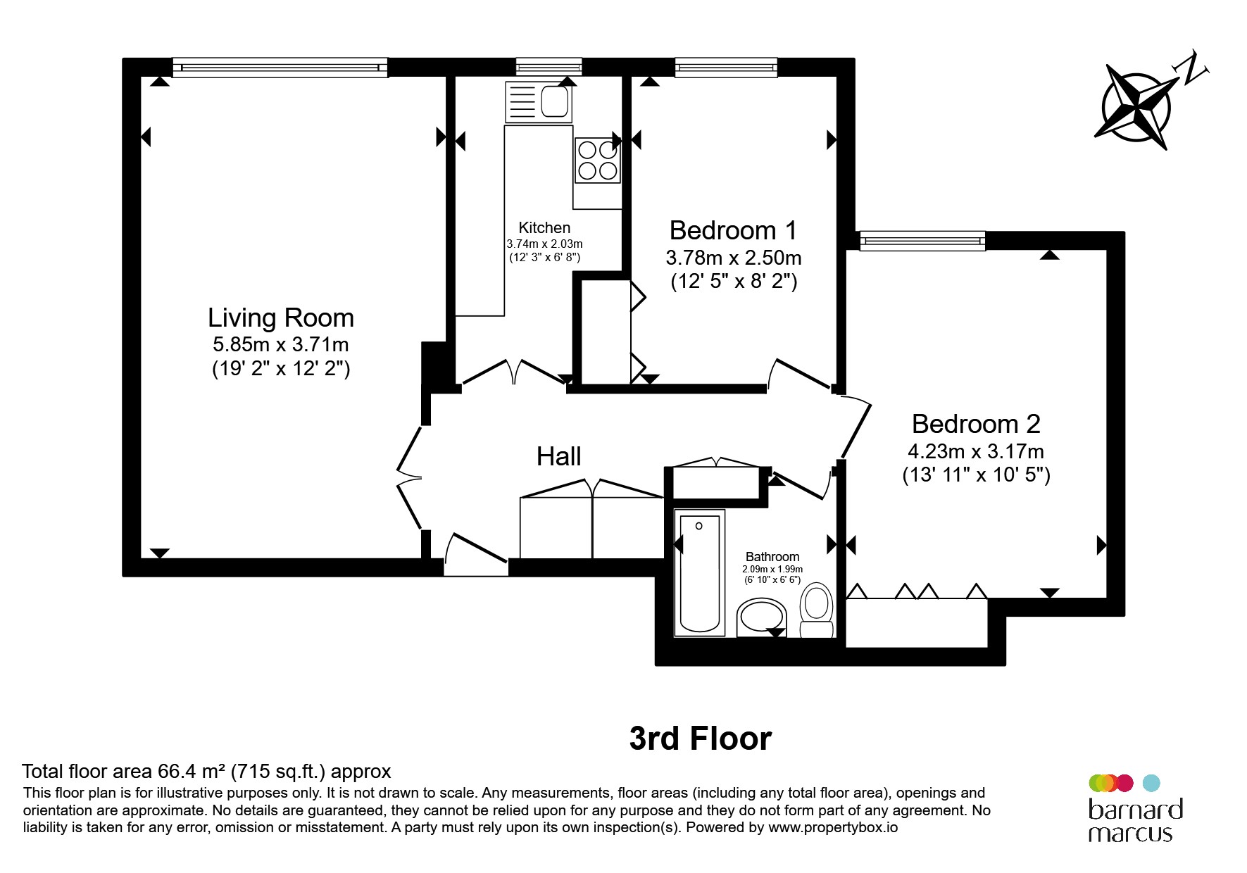 Flat 9, Ewhurst, 8, Kersfield Road, London floorplan