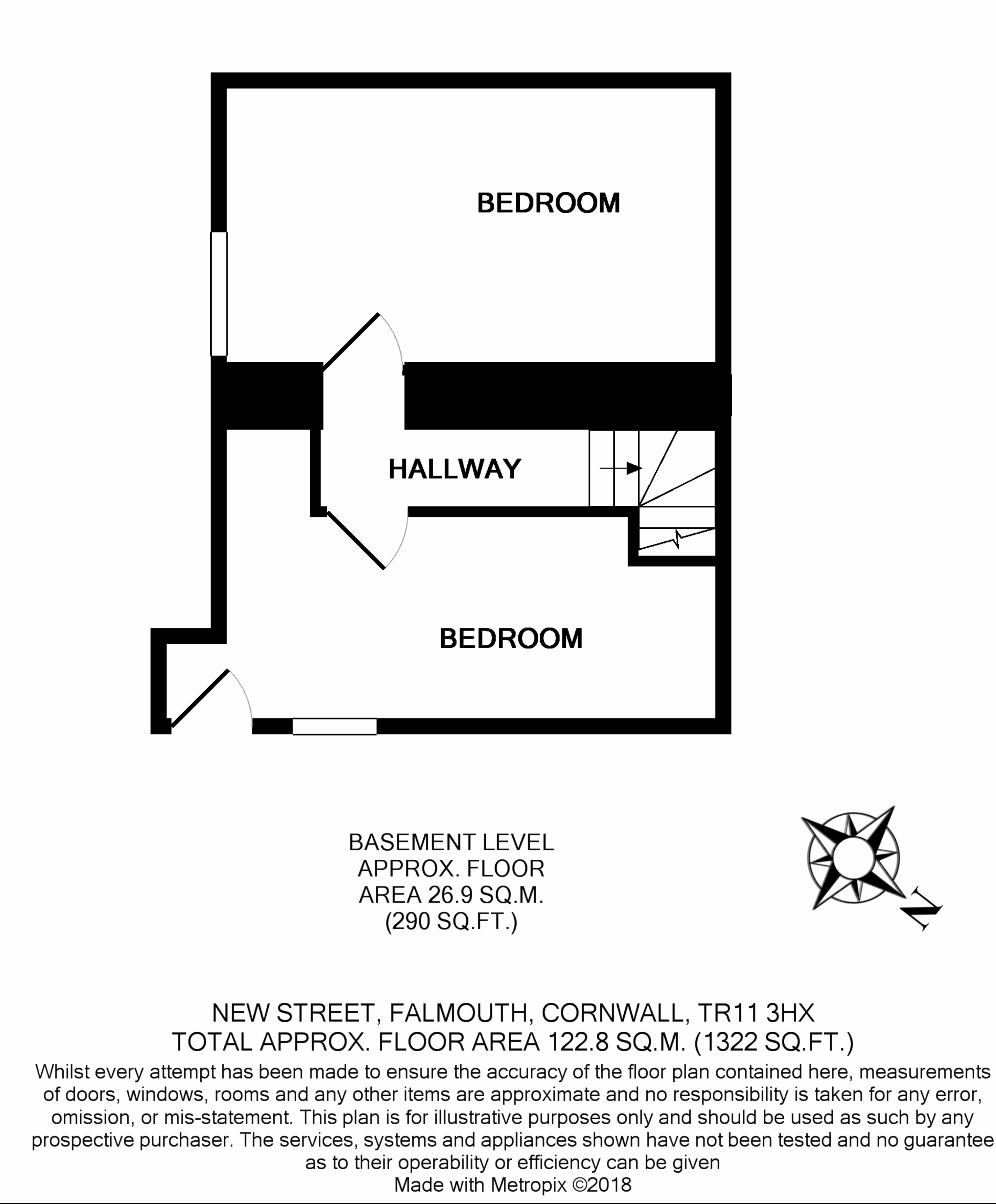 27, New Street, Falmouth floorplan