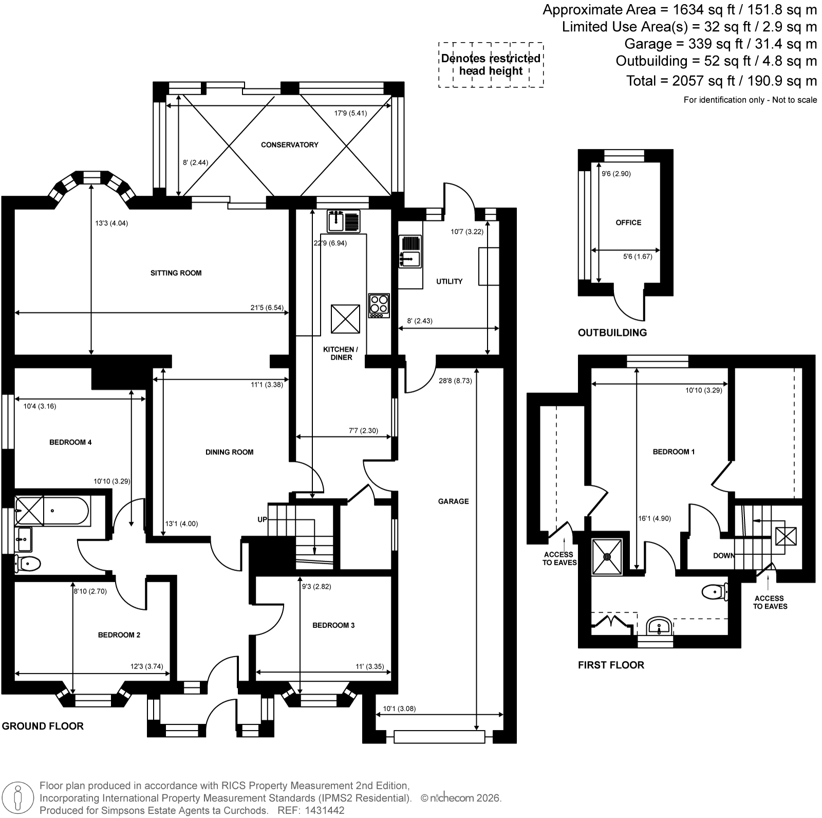 Willow Cottage,, Beech Lane, Normandy floorplan