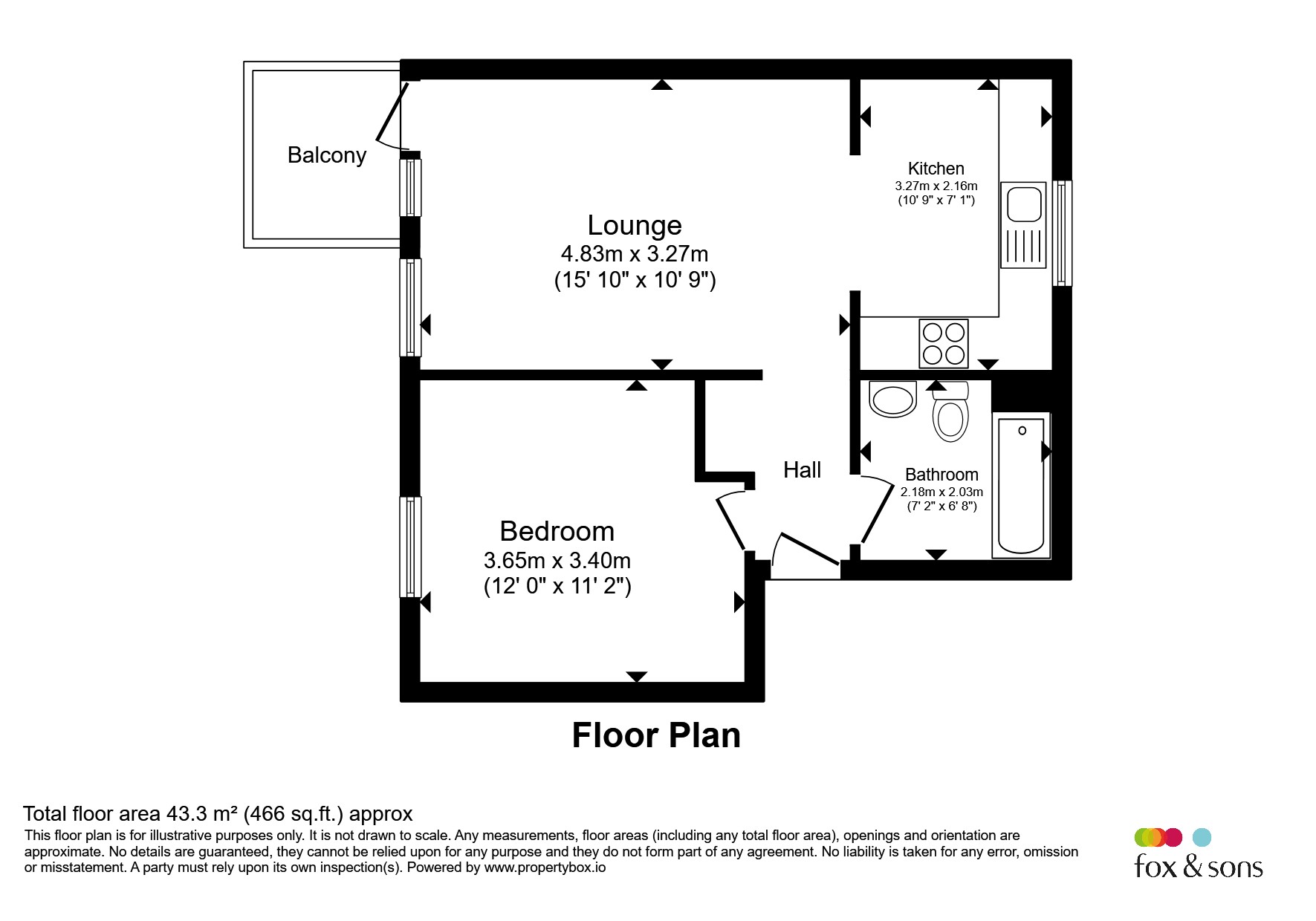 Flat 12, Argyll Court, Faygate Road, Eastbourne floorplan