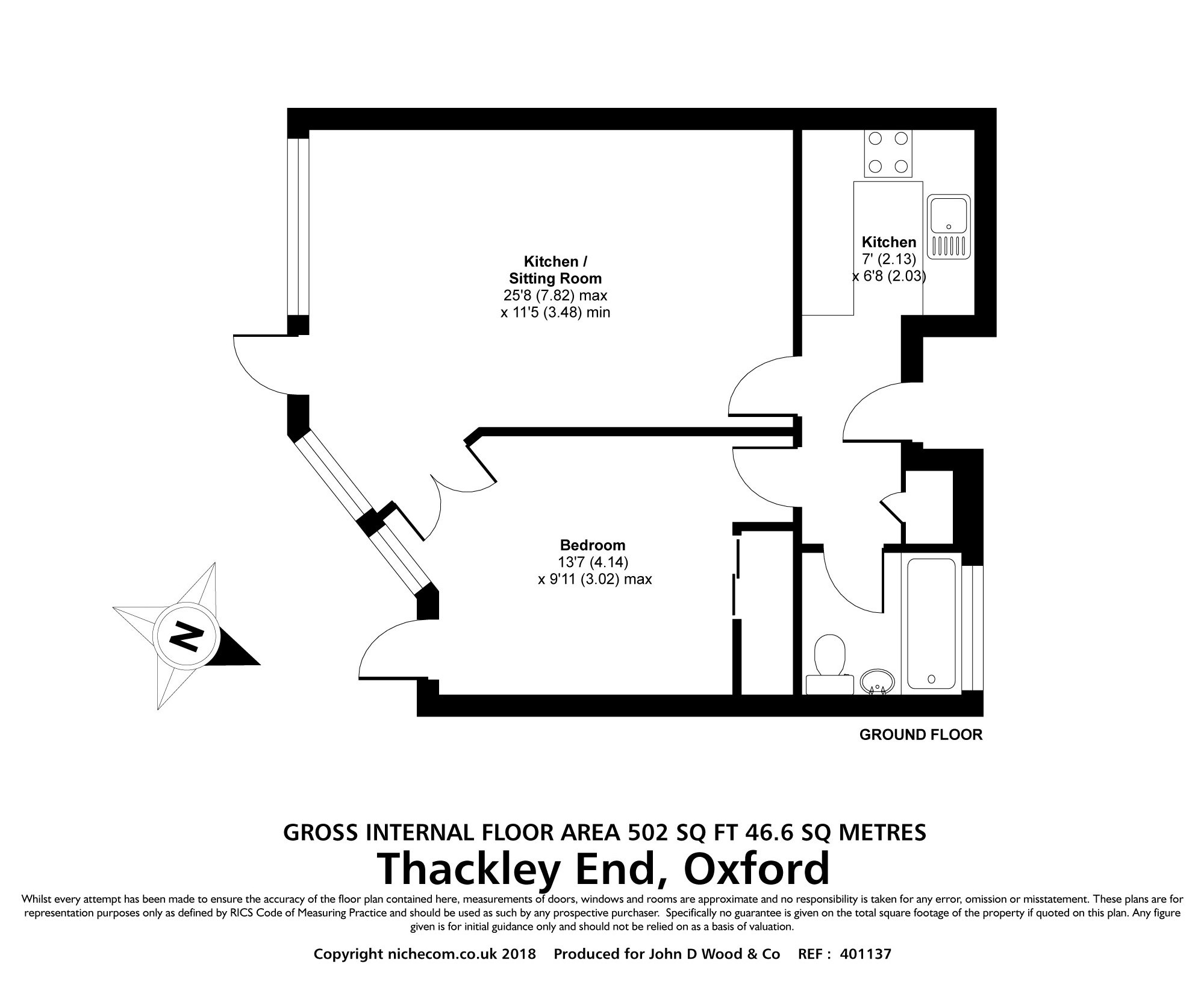 1 Bedrooms Flat to rent in Thackley End, Oxford OX2