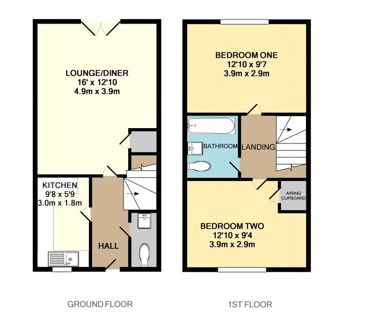 2 Bedrooms Terraced house for sale in Summerson Close, Rochester, Kent ME1