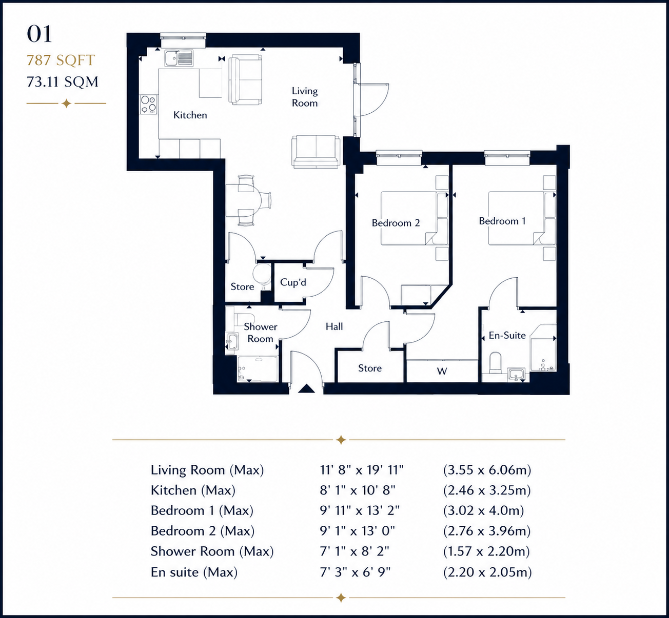 Apartment 8, 20 Chalkwell Avenue, Westcliff-On-Sea, Essex, SS0 floorplan