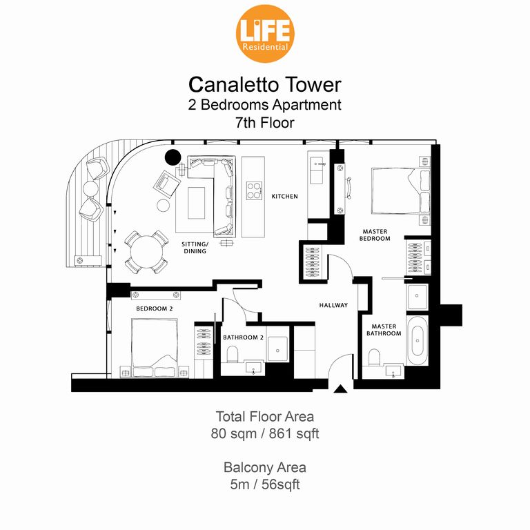 2 Bedrooms Flat to rent in Canaletto Tower, 257 City Road, London, London EC1V