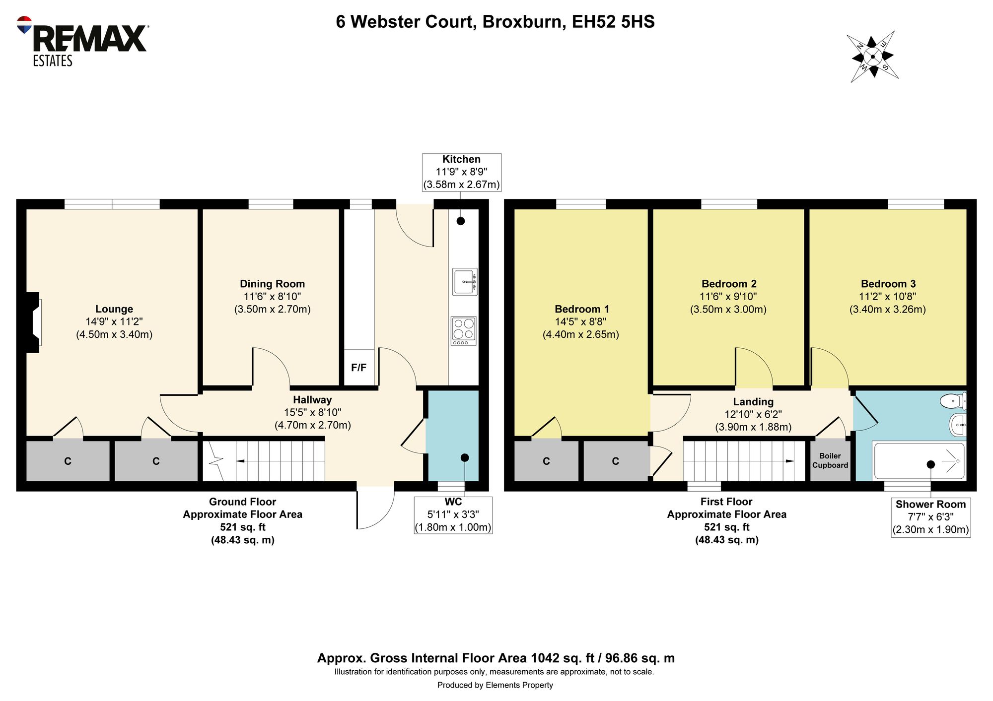 6 Webster Court, Broxburn floorplan