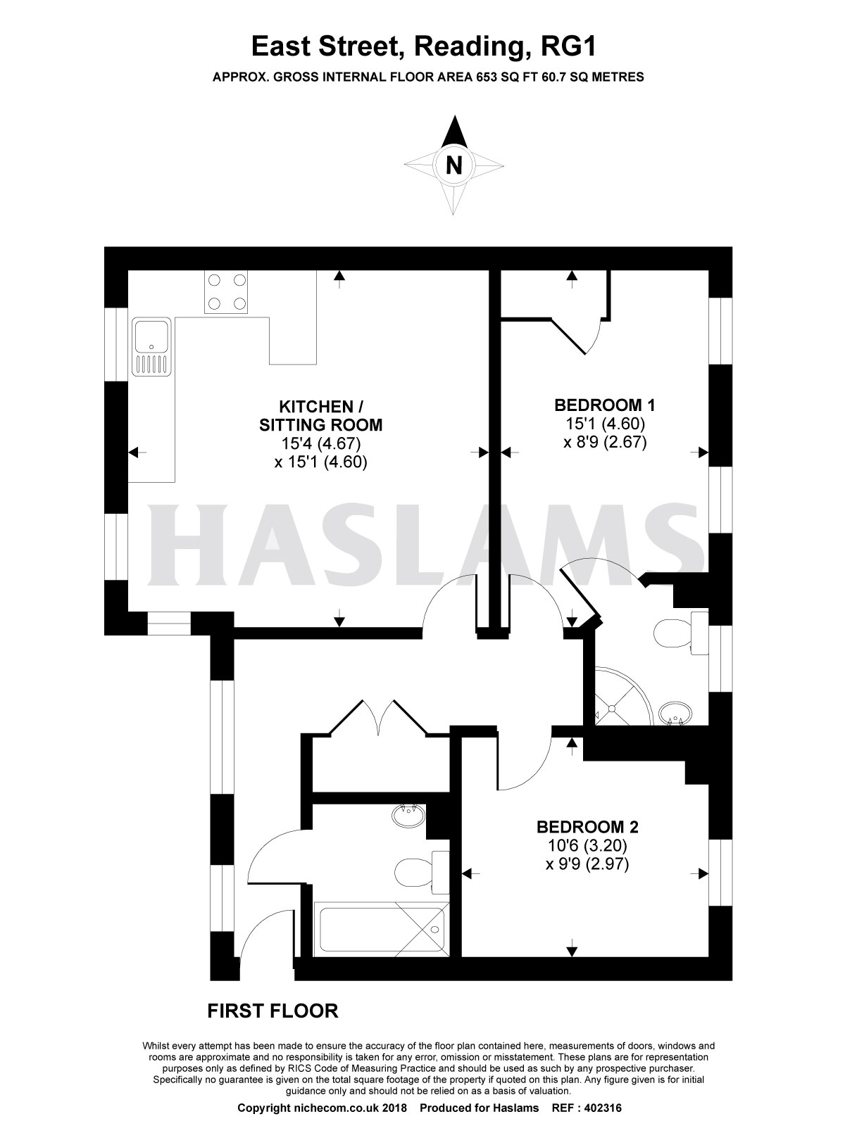 2 Bedrooms Flat for sale in East View Place, East Street, Reading RG1