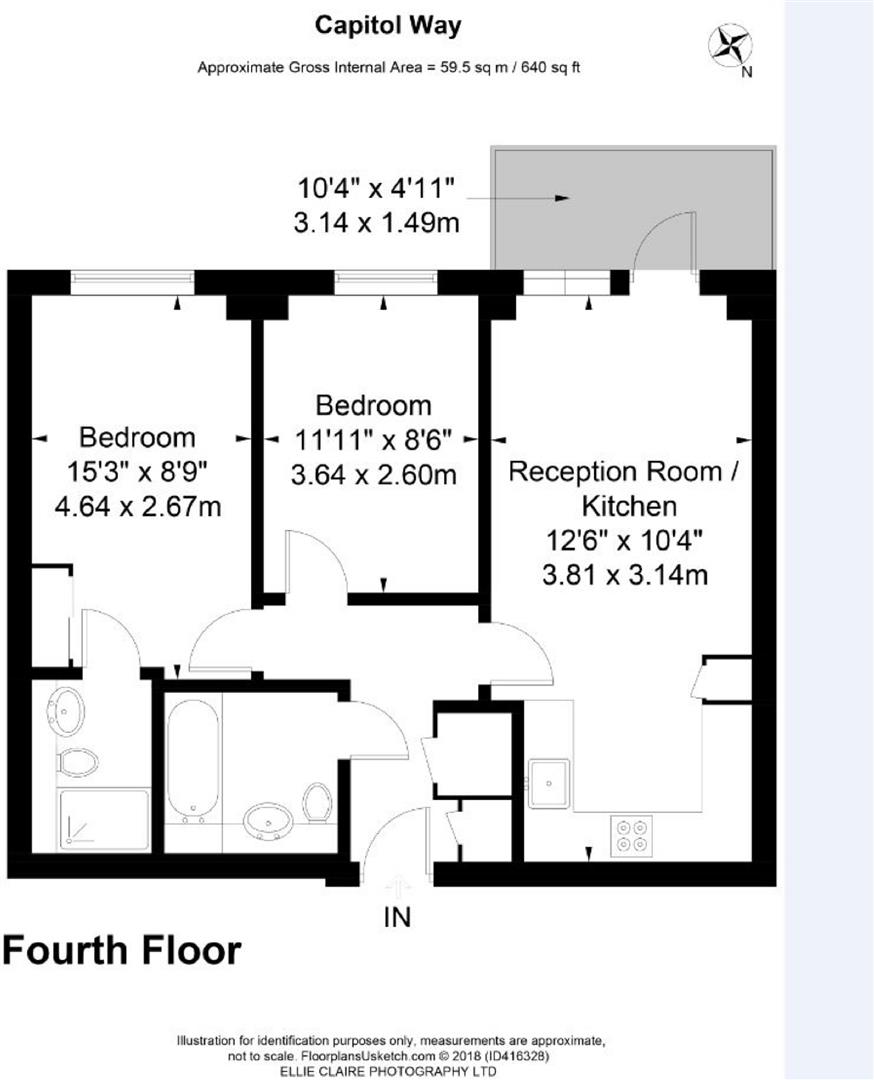 45 Cara House, Capitol Way, London floorplan