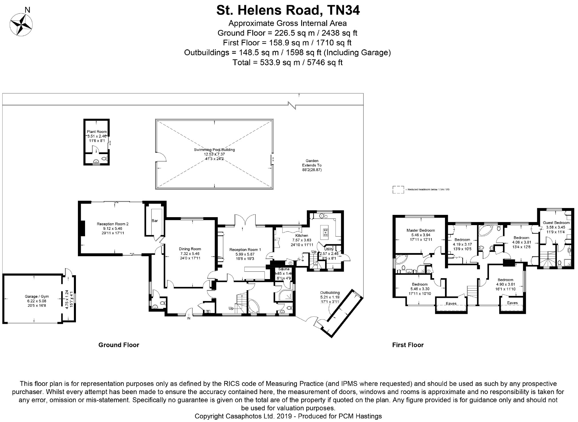 6 Bedrooms Detached house for sale in St Helens Road, Hastings, East Sussex TN34