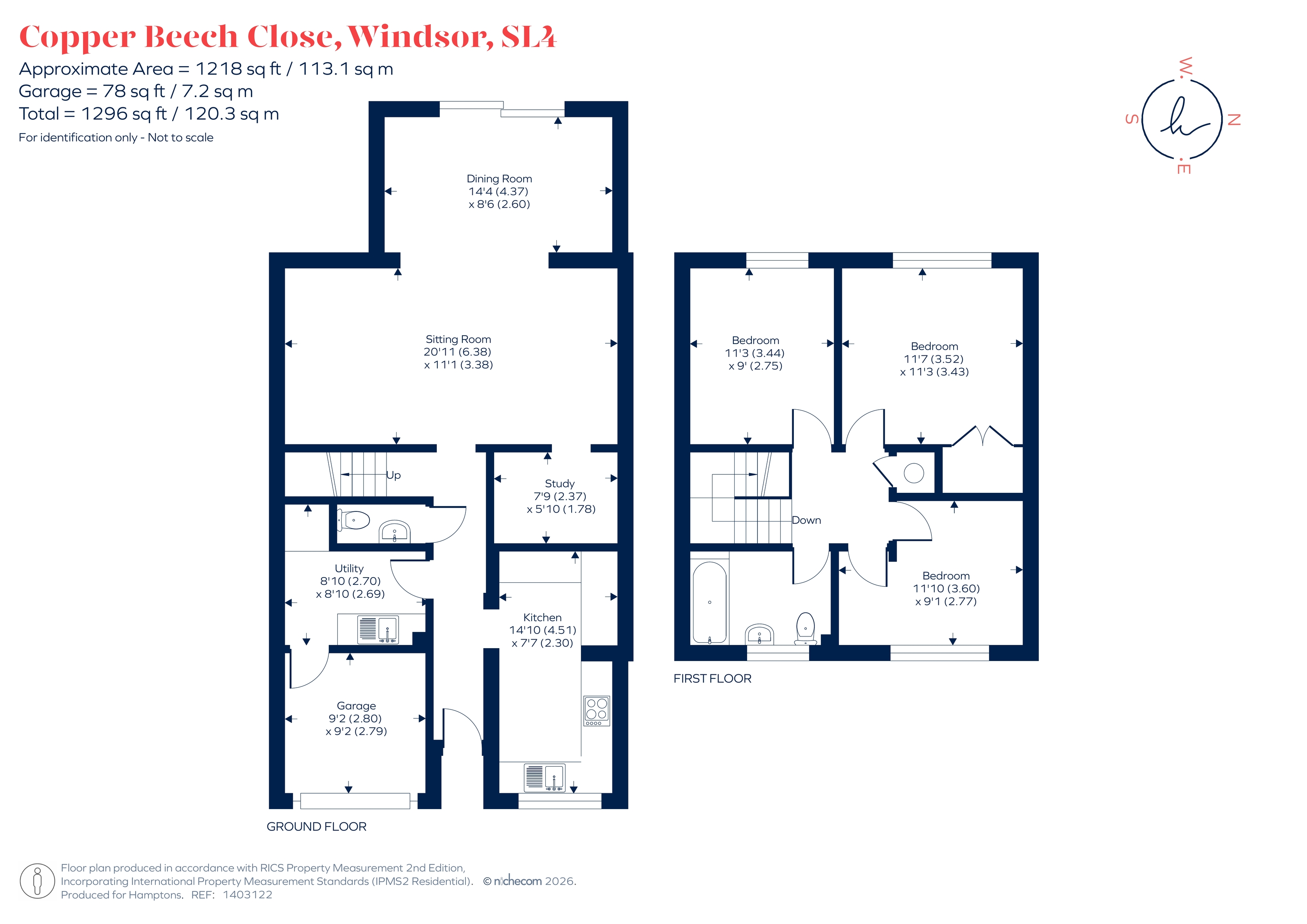 7, Copper Beech Close, Windsor floorplan