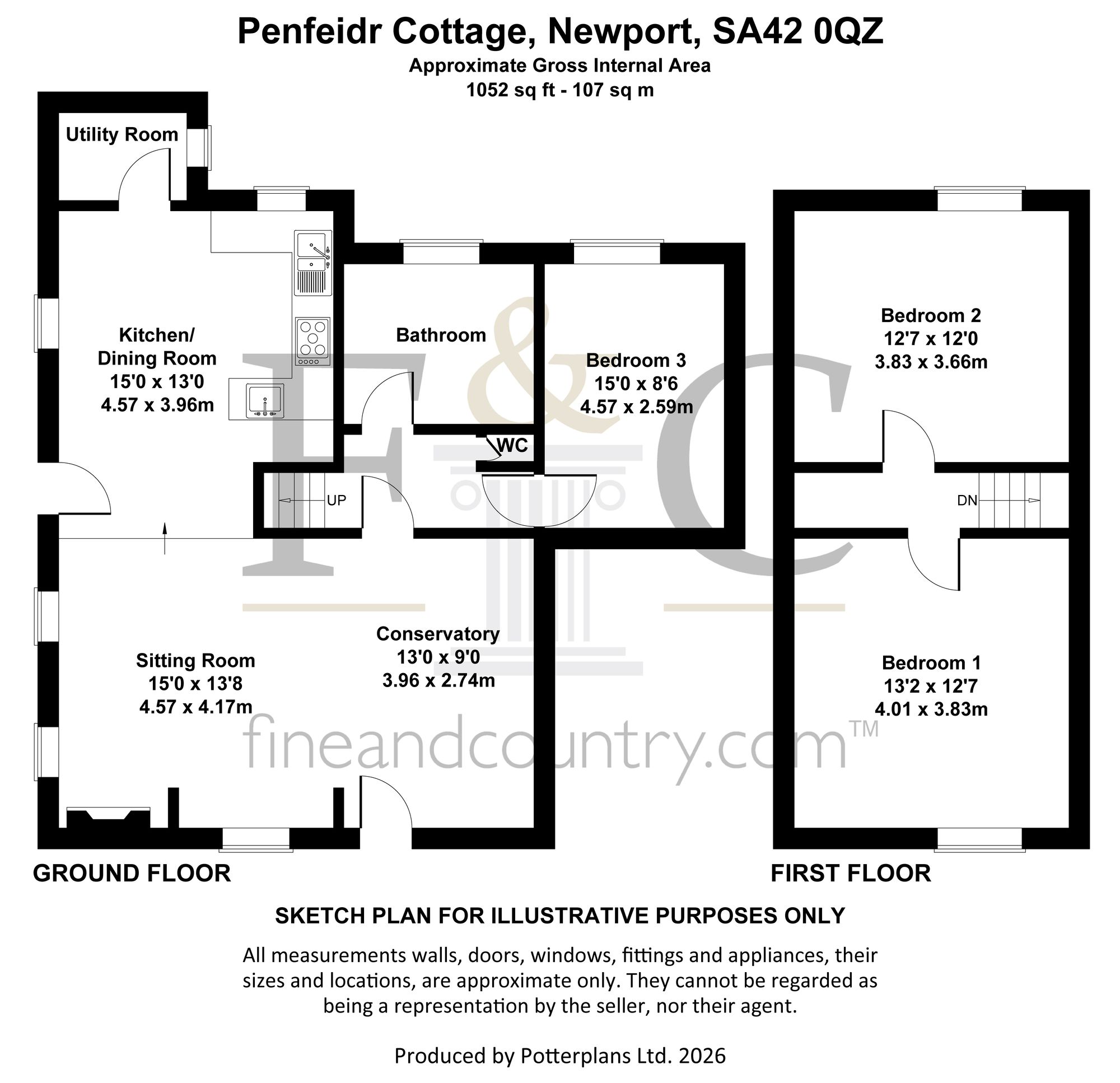 Penfeidr Cottage, Newport floorplan
