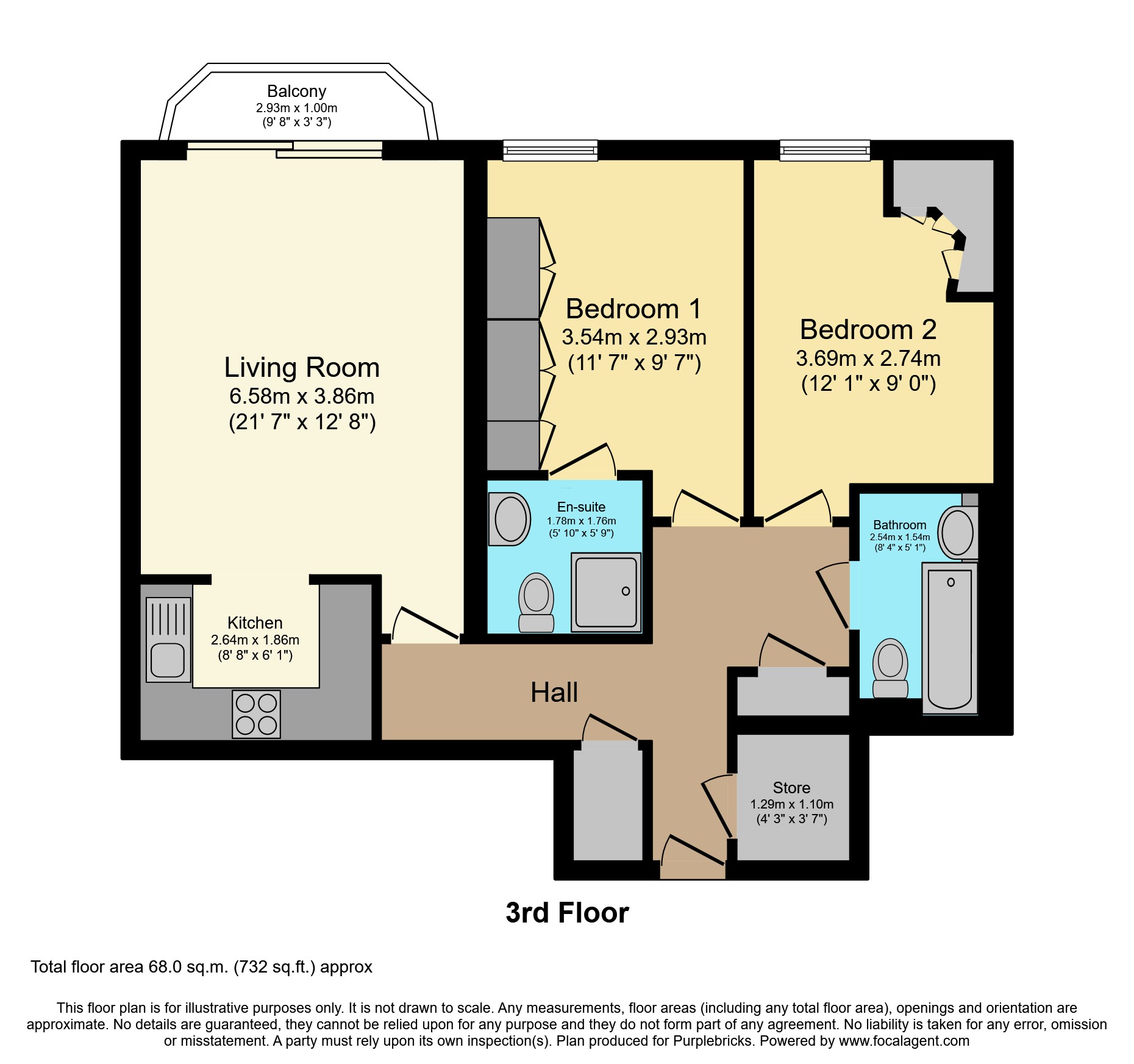Flat 243 Berberis House, High Street, Feltham floorplan