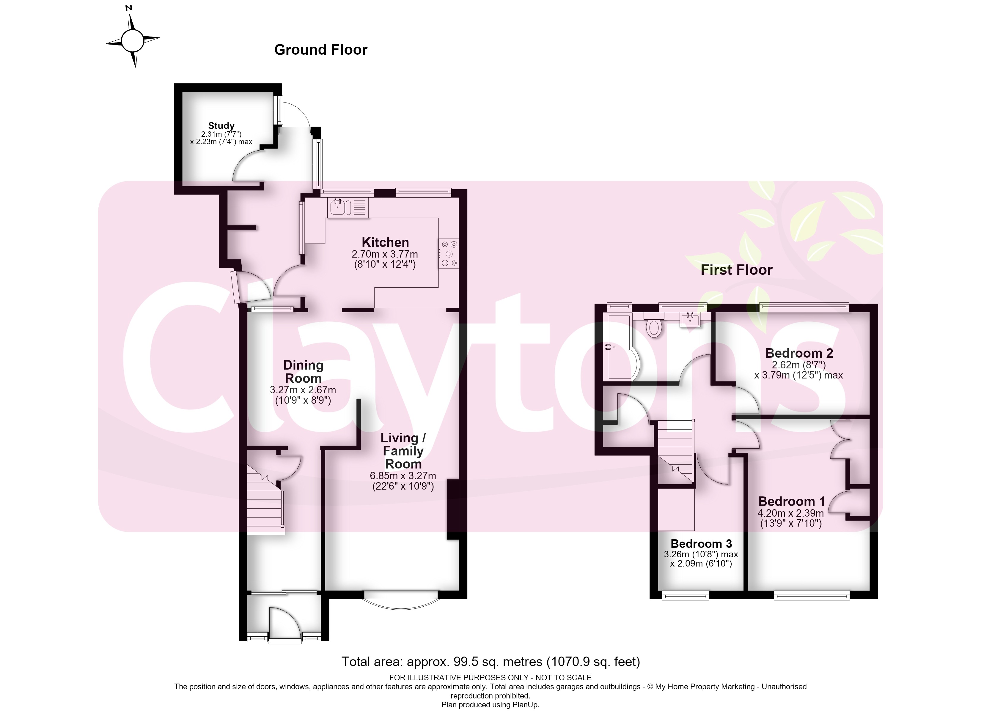 61, The Gossamers, Watford floorplan