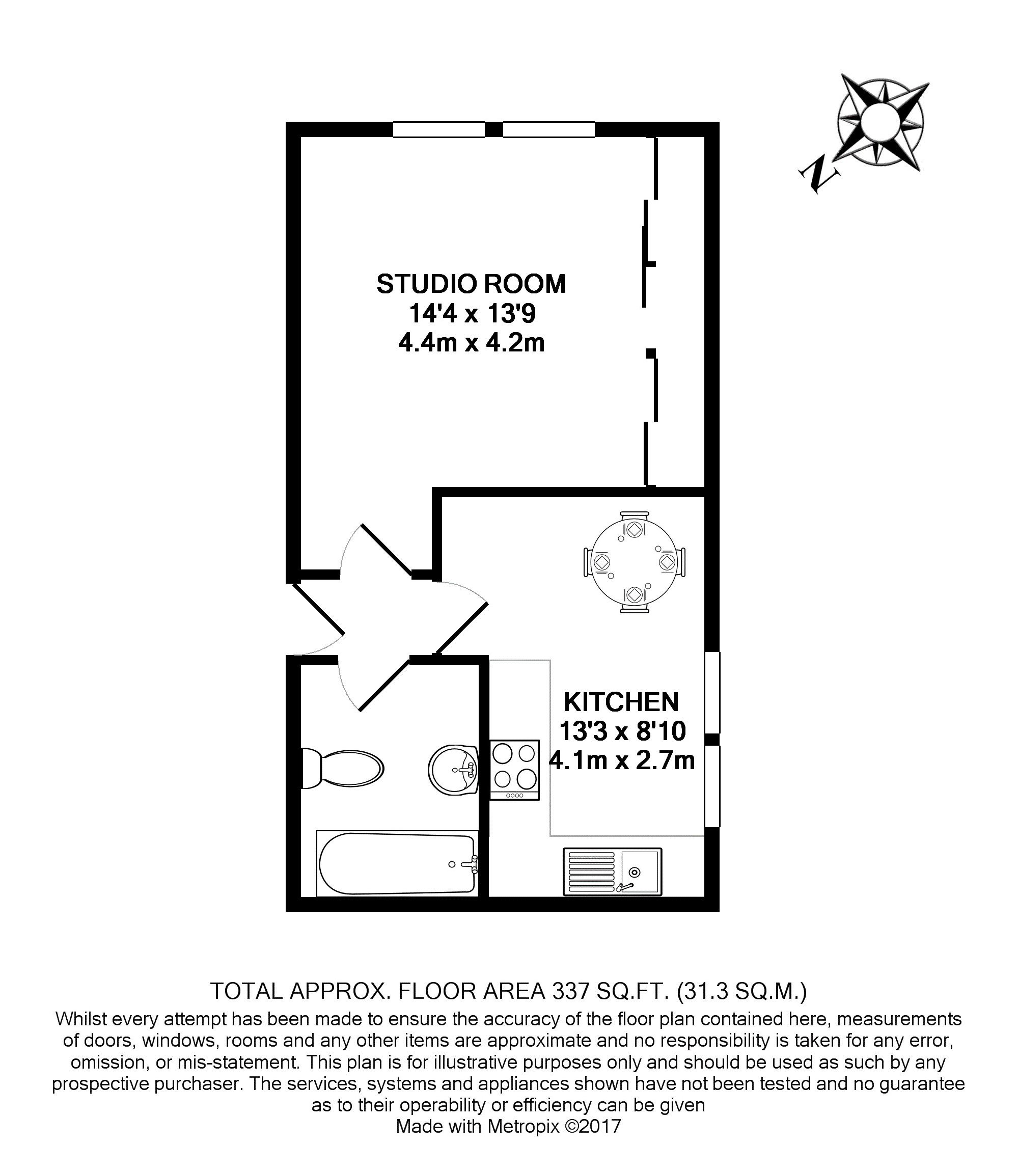 1 Bedrooms Studio to rent in Tooting High Street, Tooting SW17