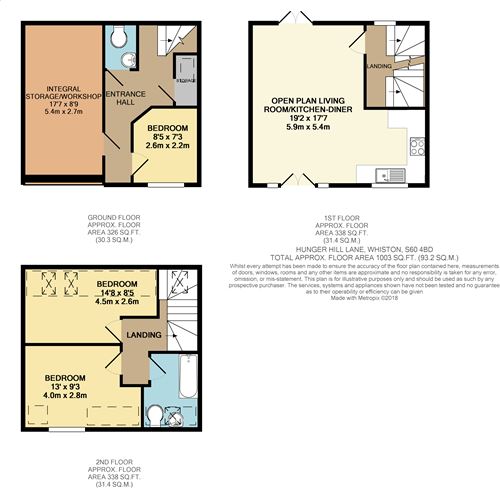 3 Bedrooms Town house to rent in 9 Hunger Hill Lane, Whiston S60