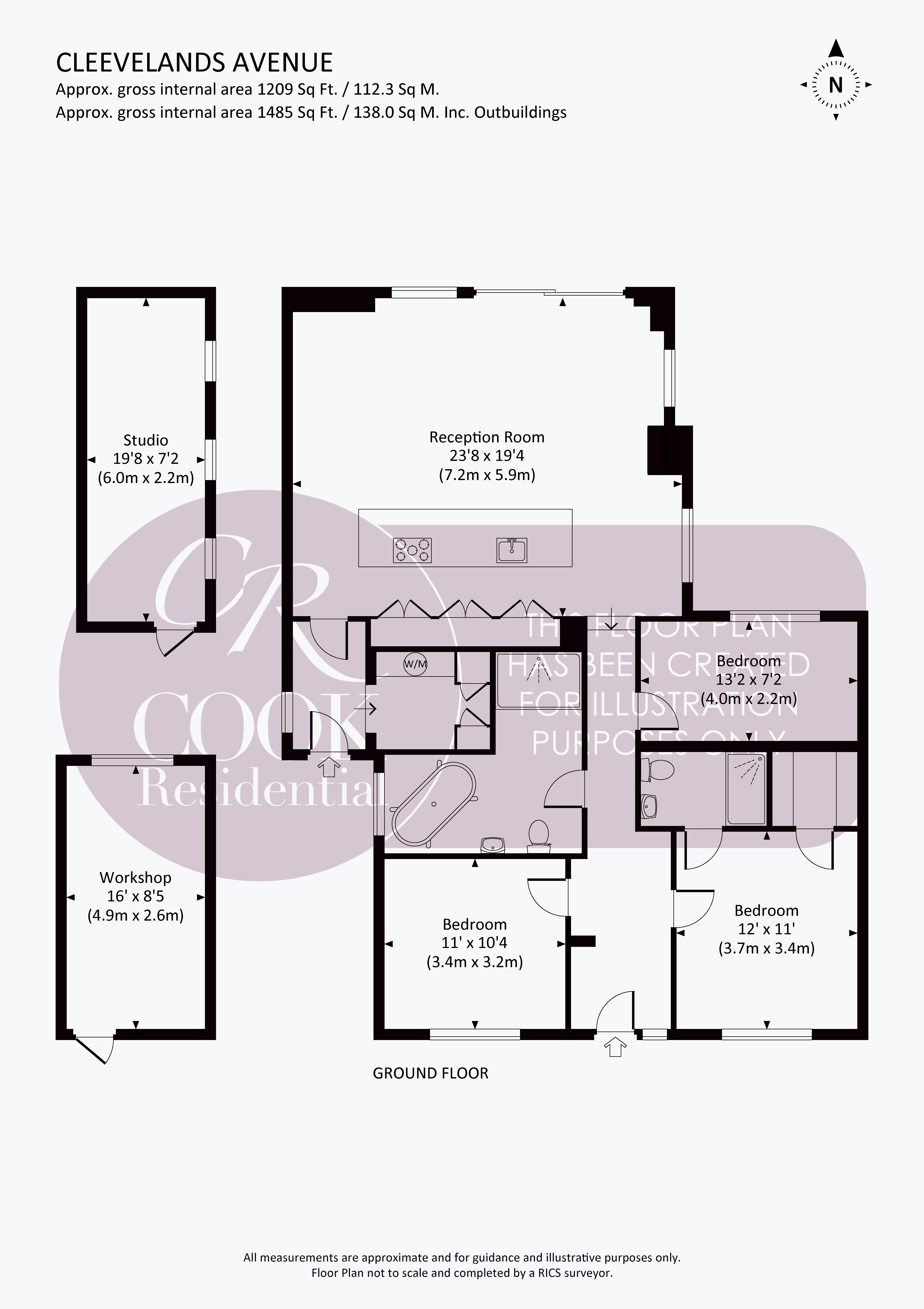 Cleevelands Avenue, Cheltenham GL50, 3 bedroom semidetached bungalow