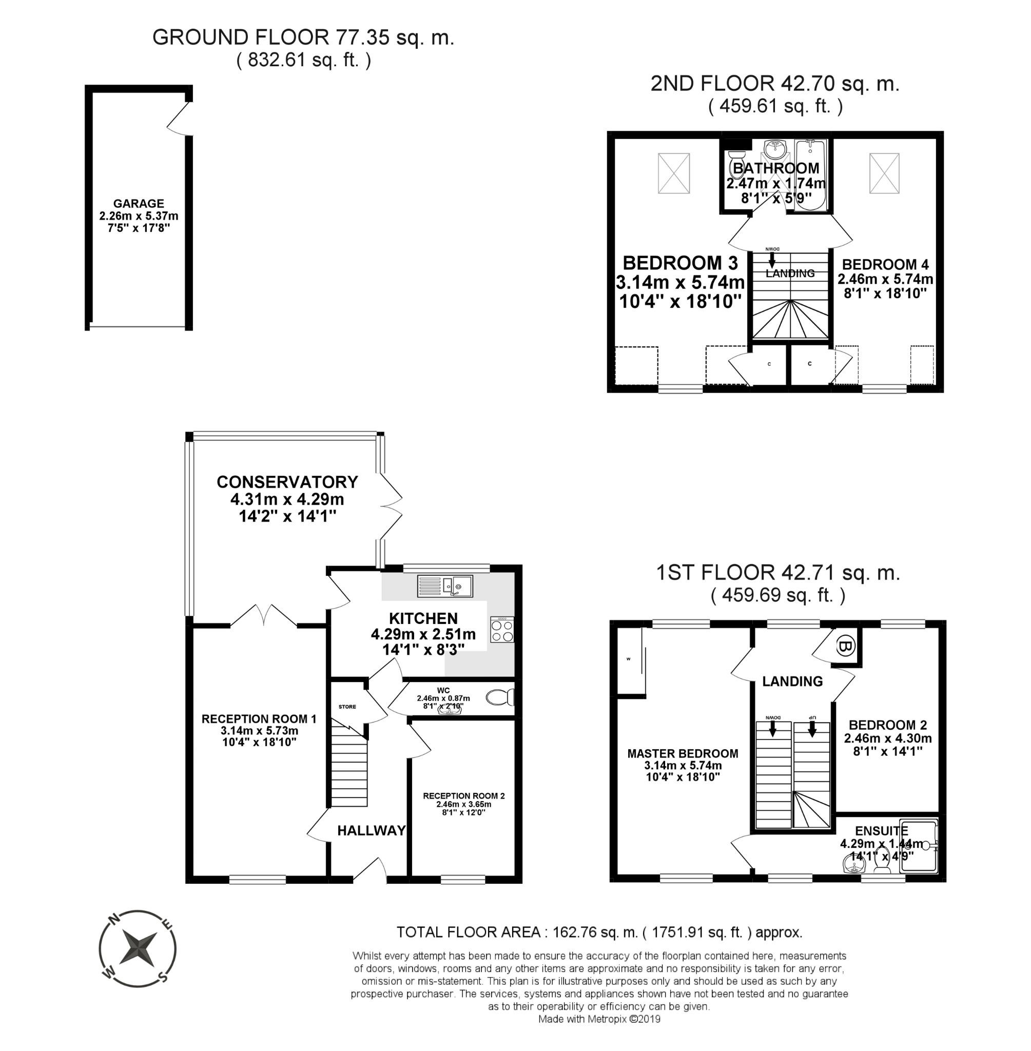 4 Bedrooms Town house for sale in Eddington Crescent, Welwyn Garden City AL7